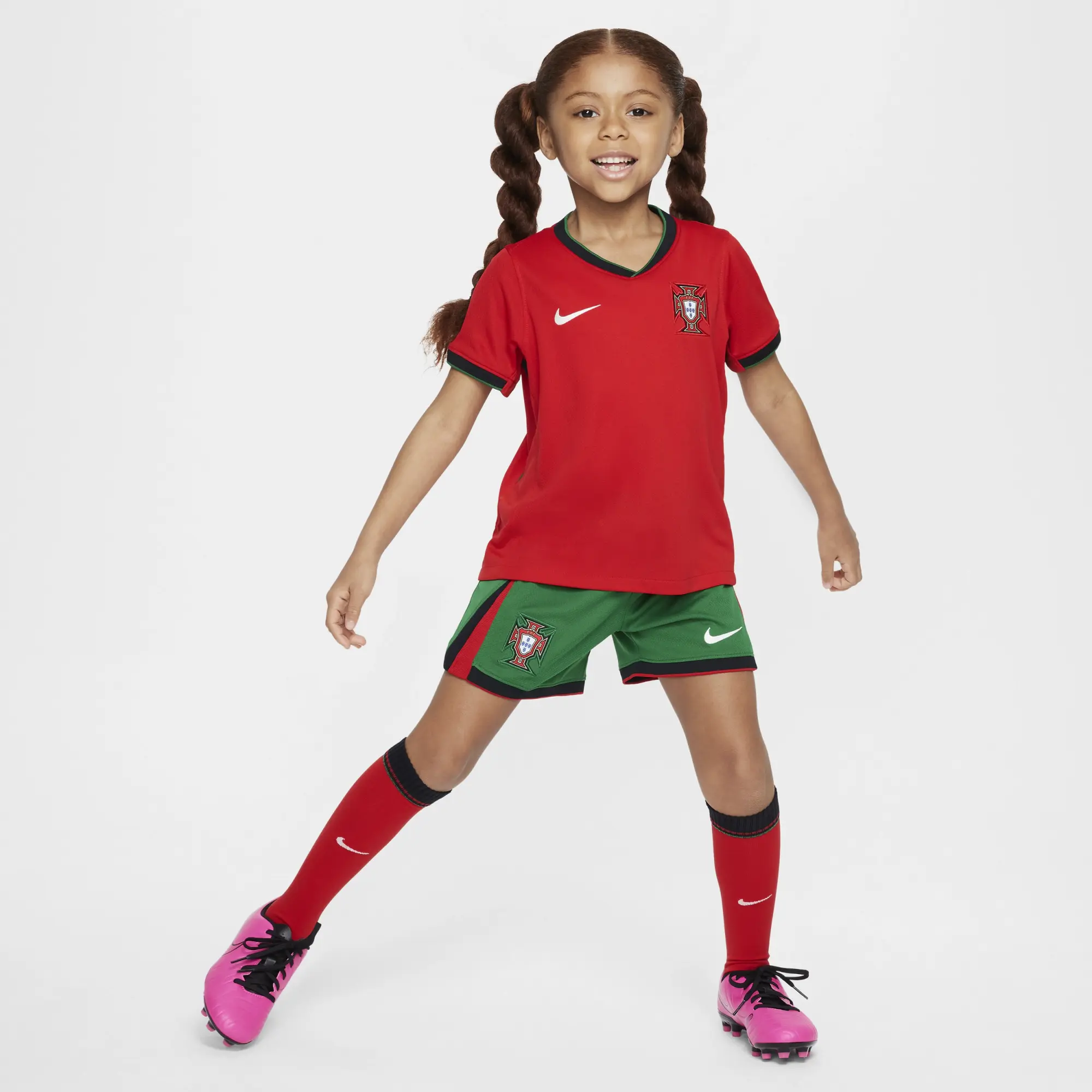 Nike Portugal Kids SS Home Mini Kit 2024