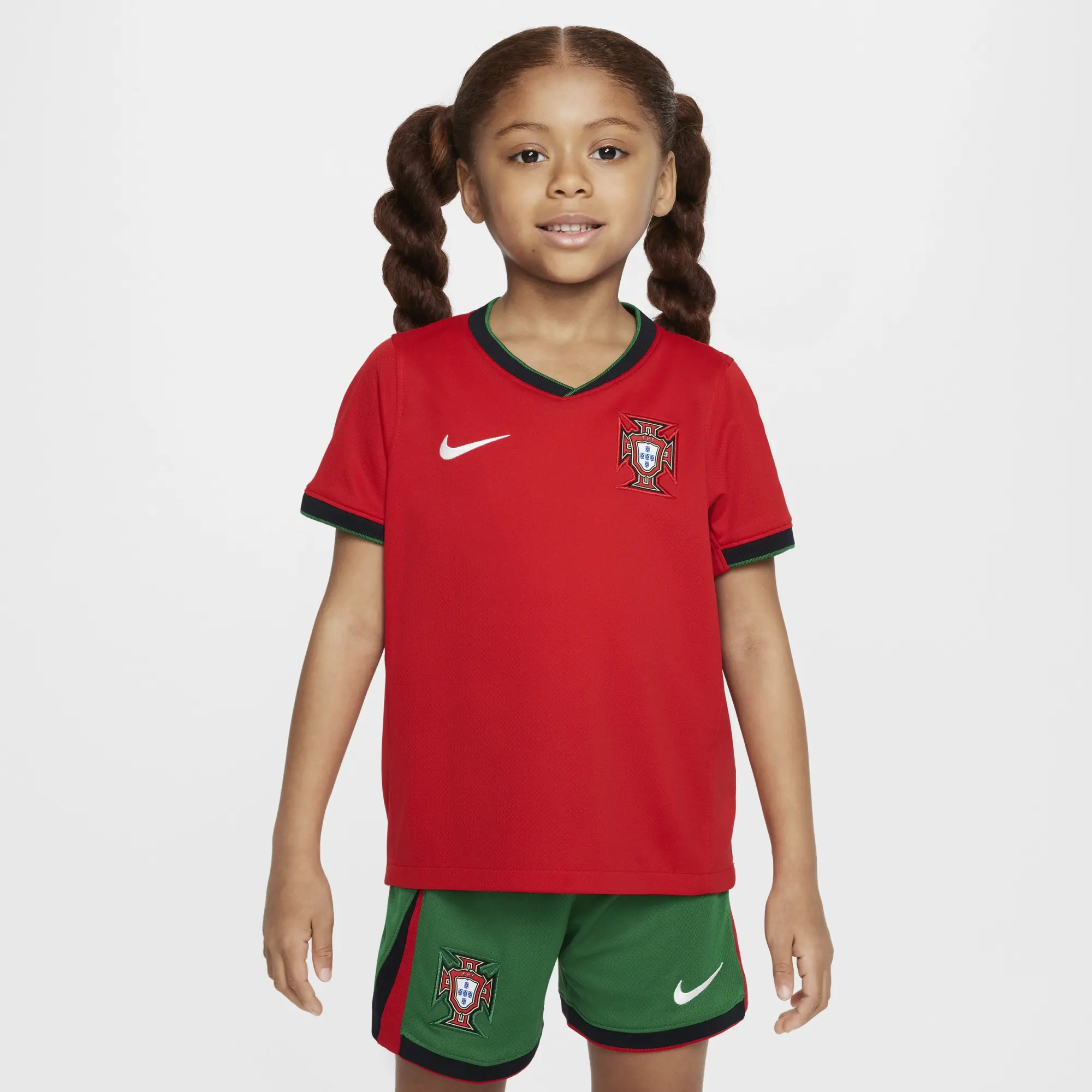 Nike Portugal Kids SS Home Mini Kit 2024