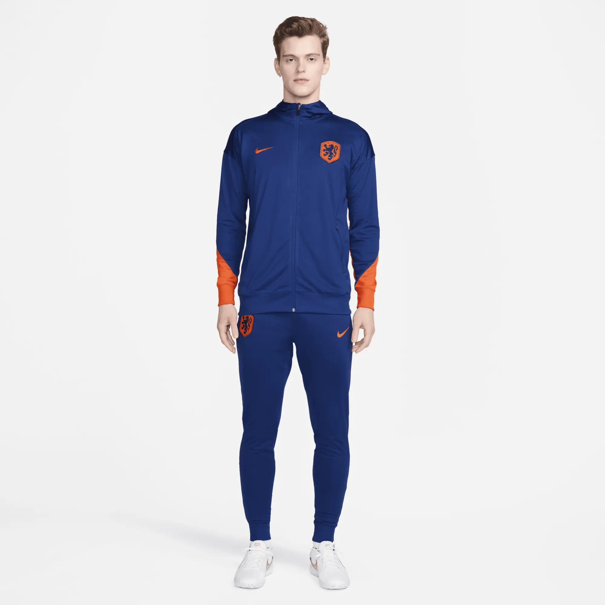 Nike Holland Dri-Fit Strike Hooded Tracksuit - Deep Royal Blue/Safety Orange - 2024-2025