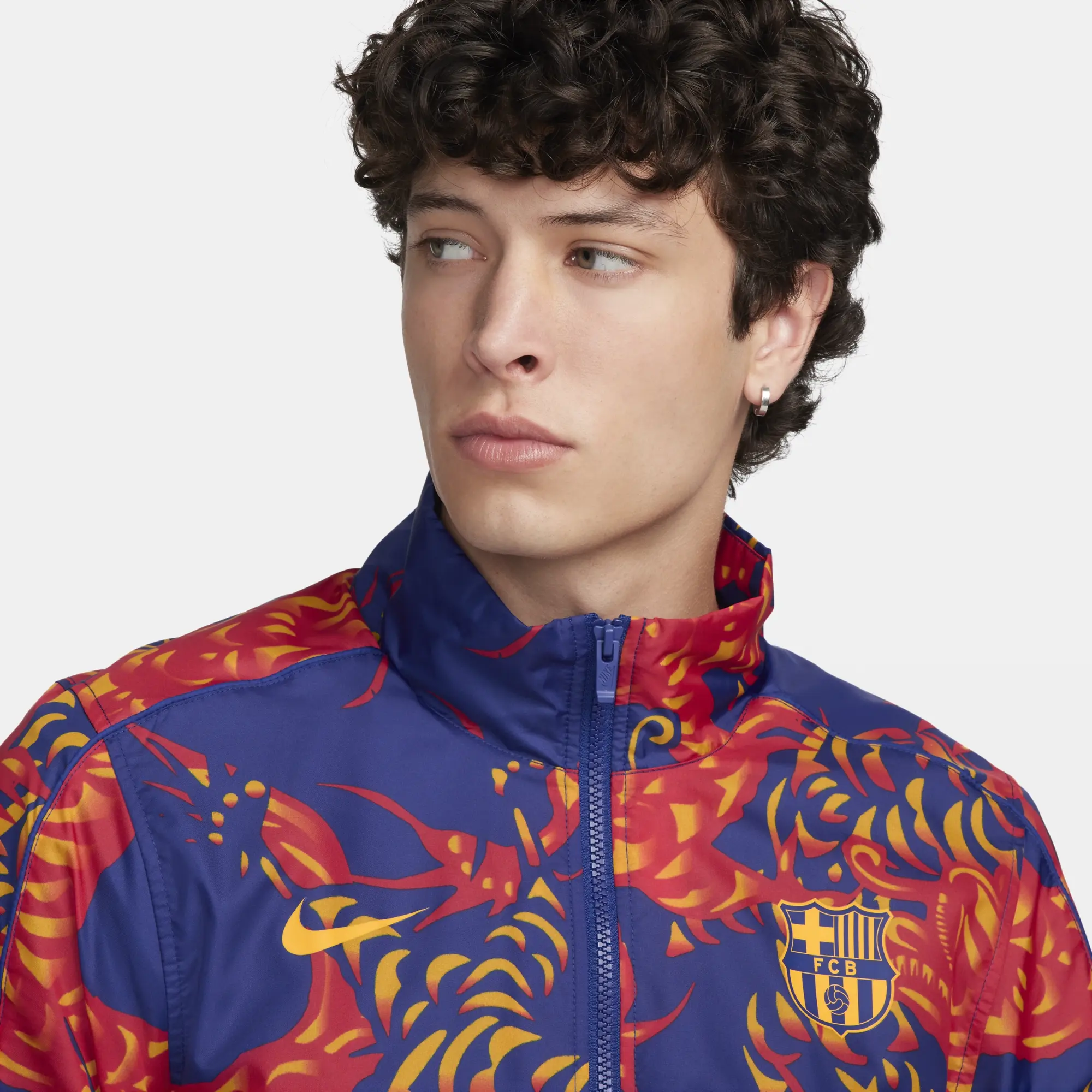 Nike Barcelona Tracksuit Nsw Woven Drack Pack Bcn - Deep Royal Blue/Noble Red/University Gold - ['Blue', 'Red']