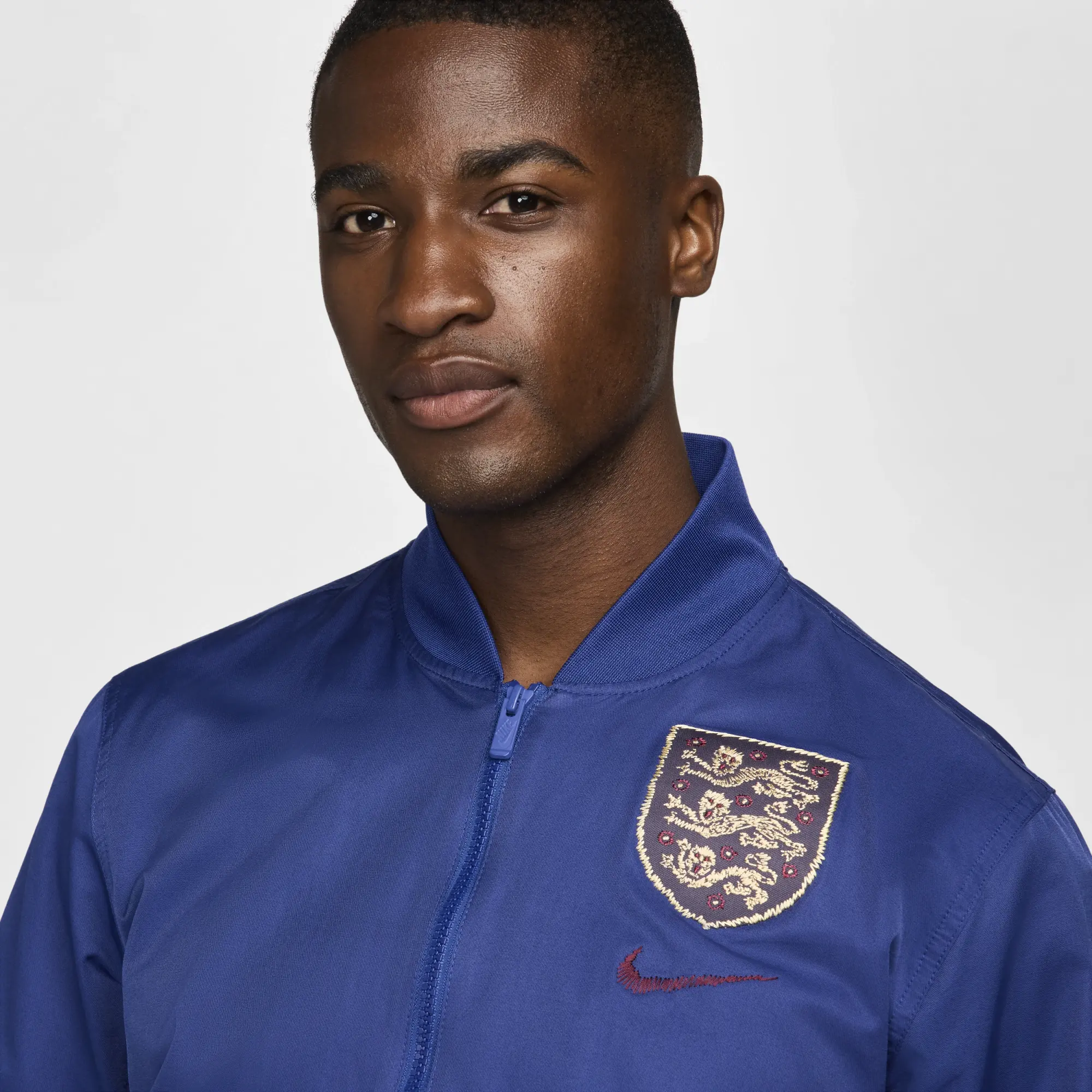 England Nike Woven Bomber Jacket - Dark Blue