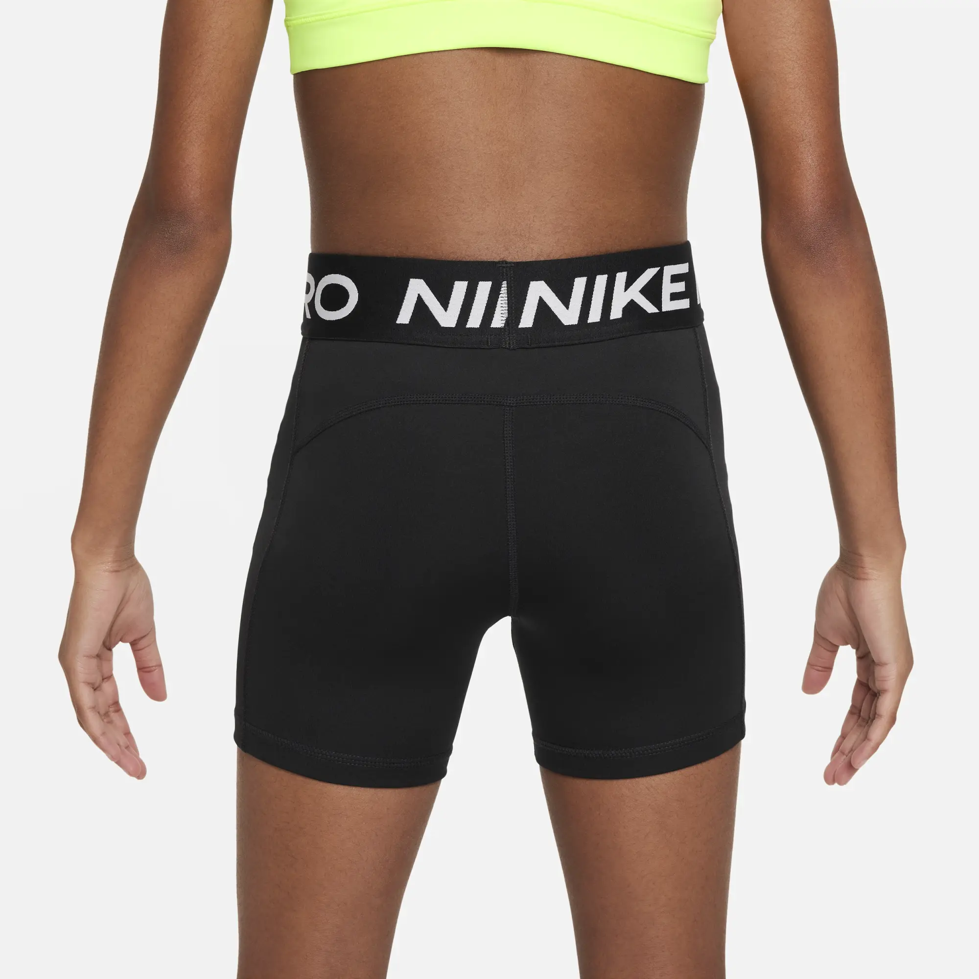 Nike Pro Leak Protection: Period Girls' Dri-FIT Shorts - Black - Polyester/Elastane