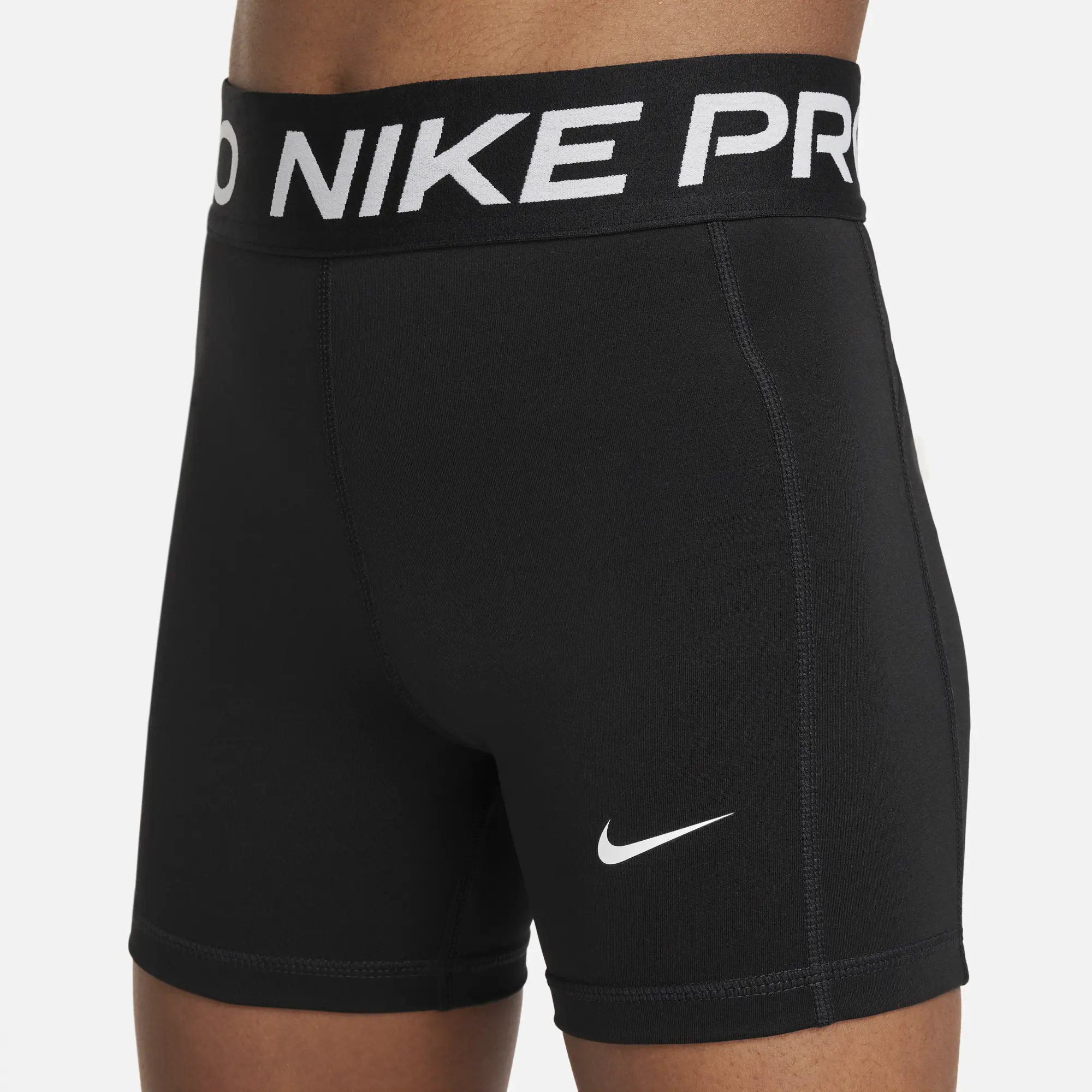 Nike Pro Leak Protection: Period Girls' Dri-FIT Shorts - Black - Polyester/Elastane