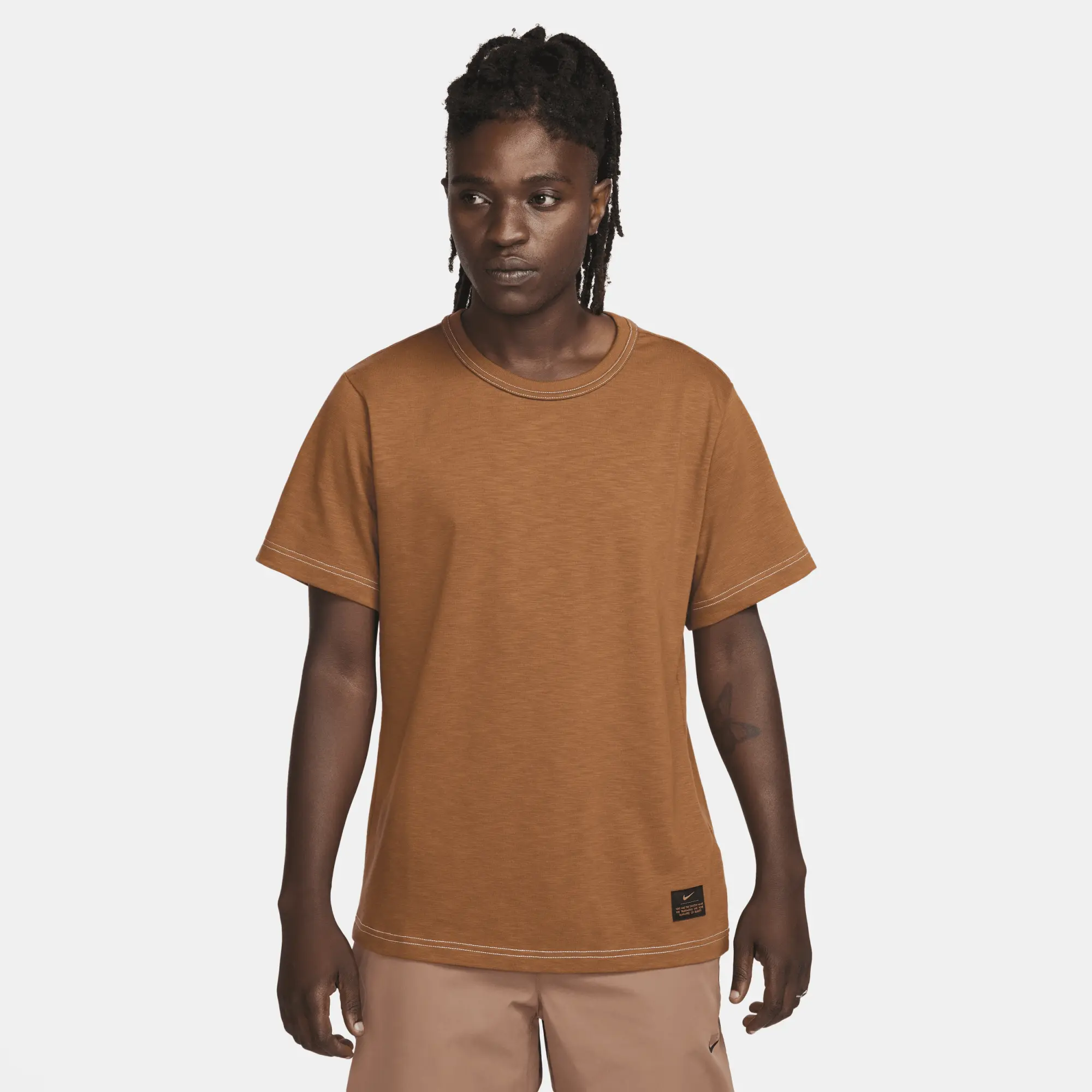 Nike Life Men's Short-Sleeve Knit Top - Brown