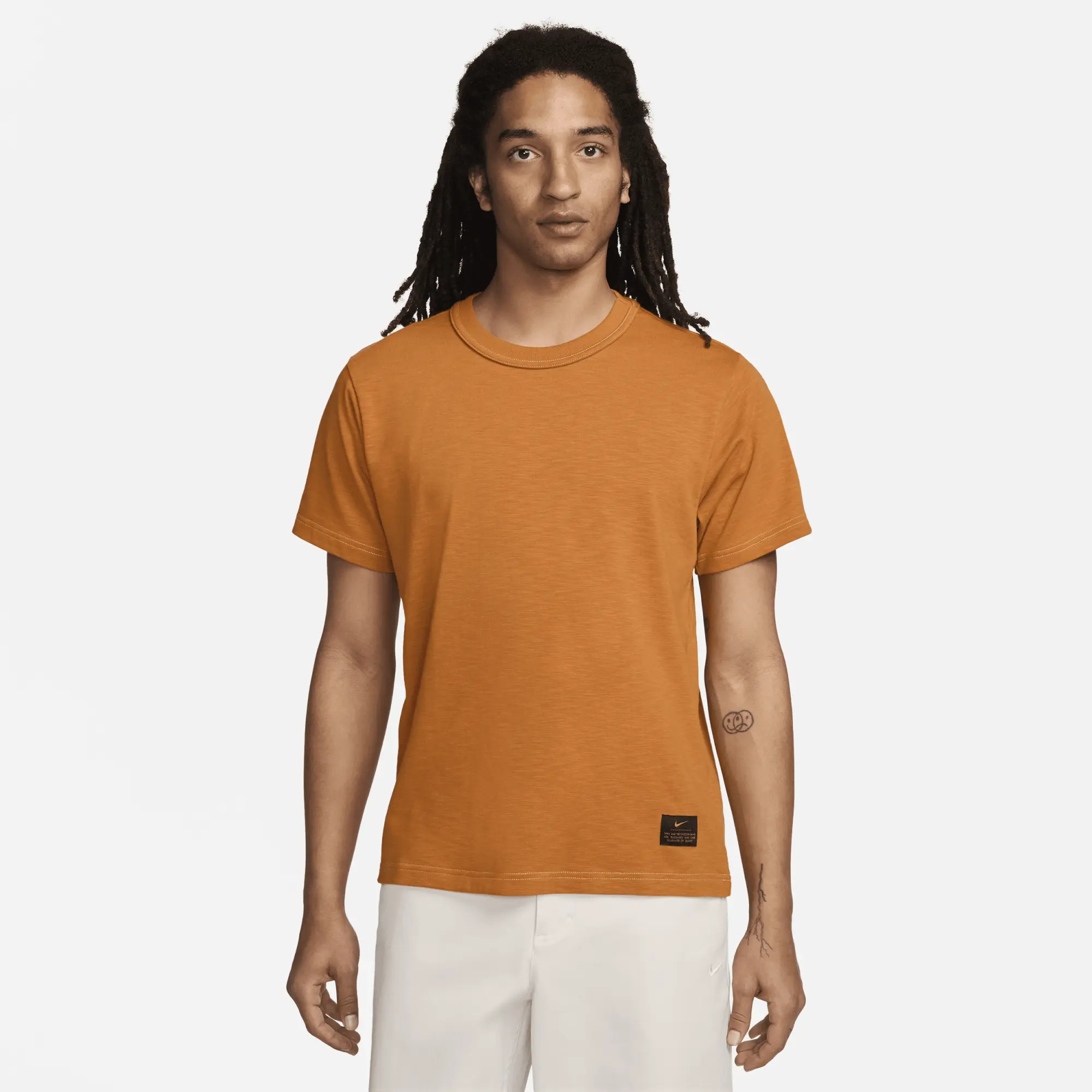 Nike Life Knitted T-Shirt In Orange