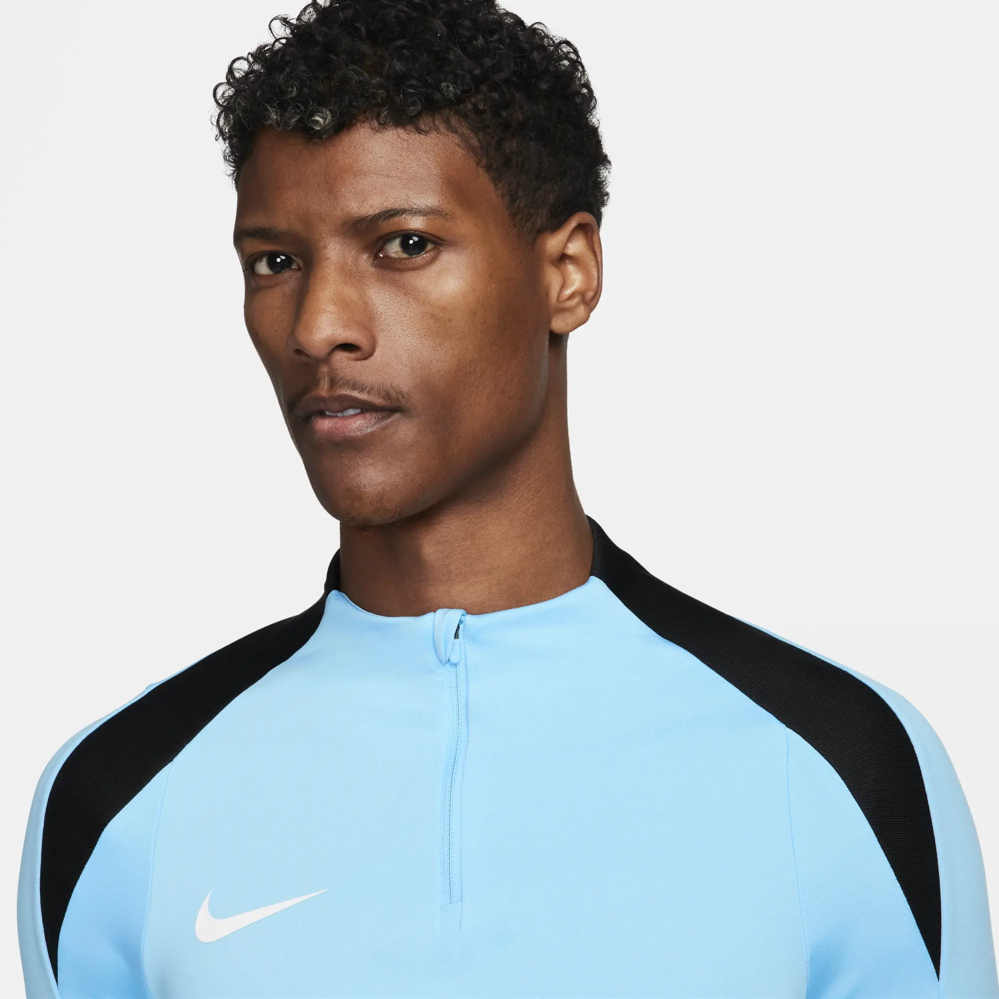 Nike Strike Men's Dri-FIT Football 1/2-Zip Drill Top - Blue - Polyester/elastane