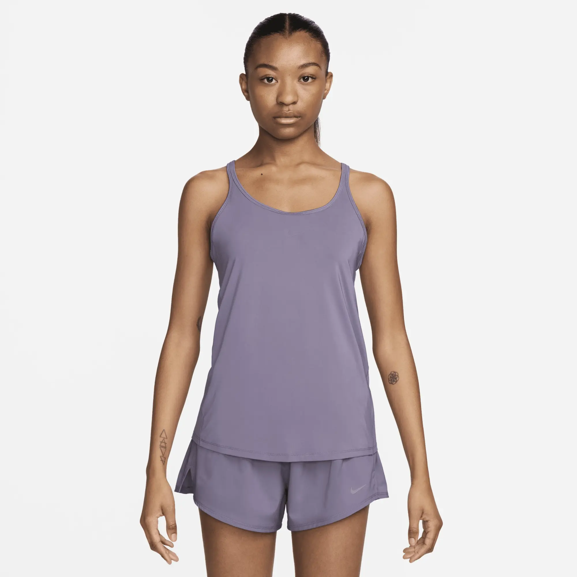 Nike One Training Dri-Fit Classic Strappy Tank Top In Purple-Blue