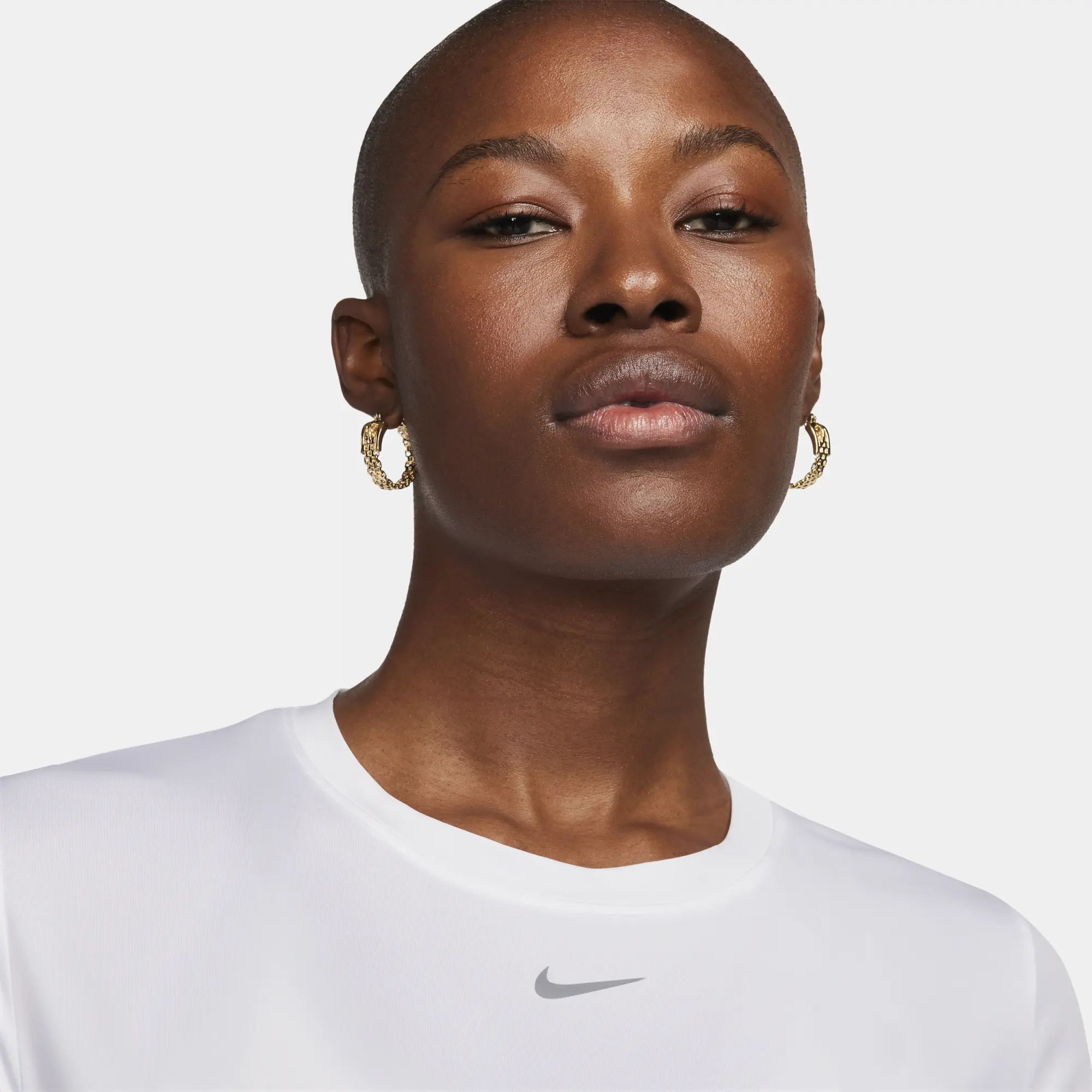 Nike One Classic Women's Dri-FIT Short-Sleeve Top - White - Polyester/Elastane
