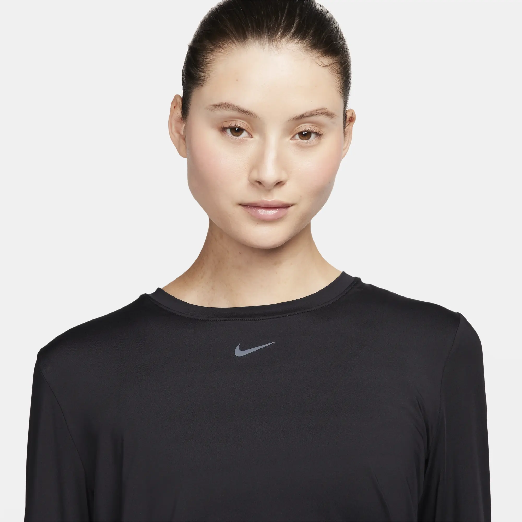 Nike One Classic Women's Dri-FIT Long-Sleeve Top - Black - Recycled Polyester Minimum