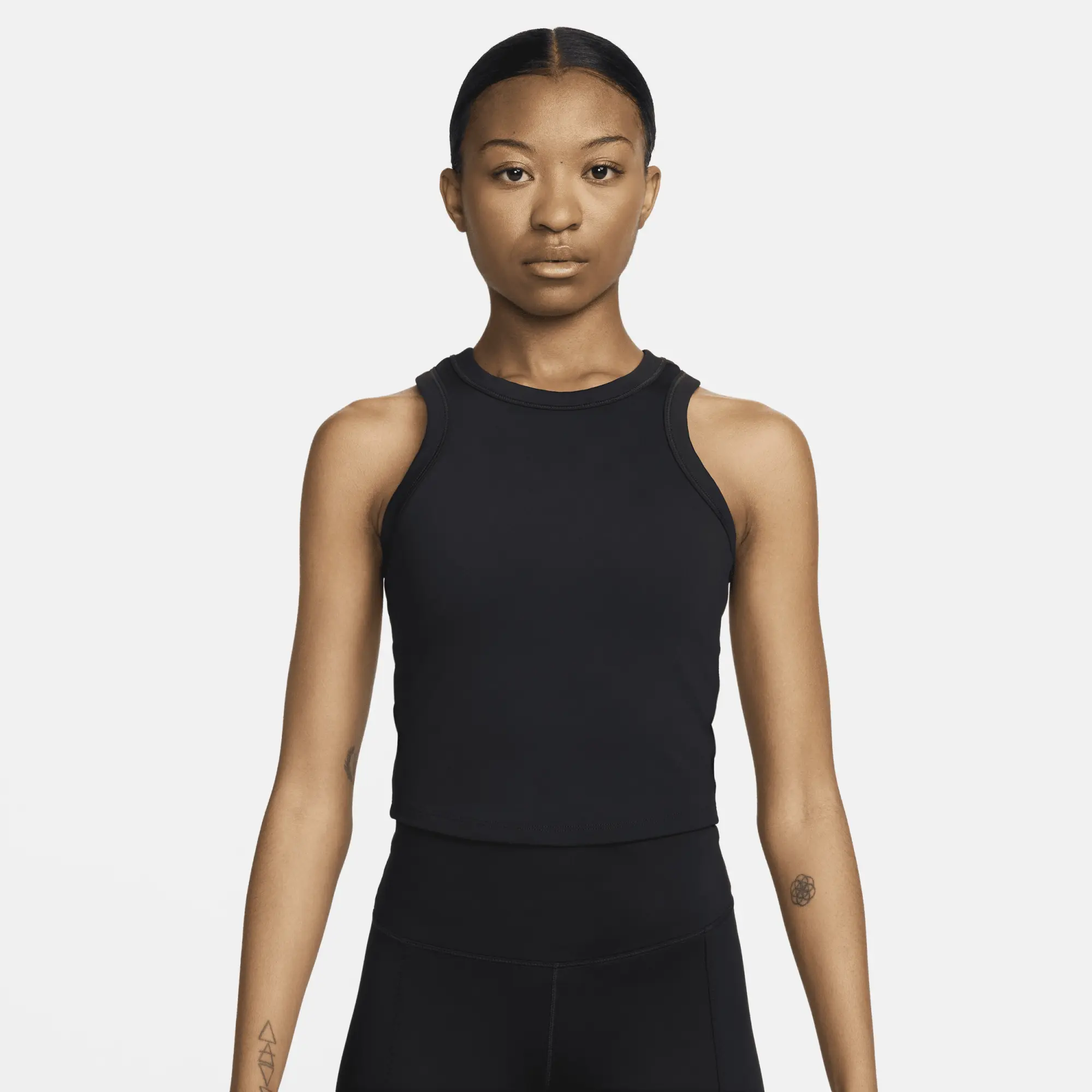 Nike One Training Dri-Fit Tight Crop Tank In Black