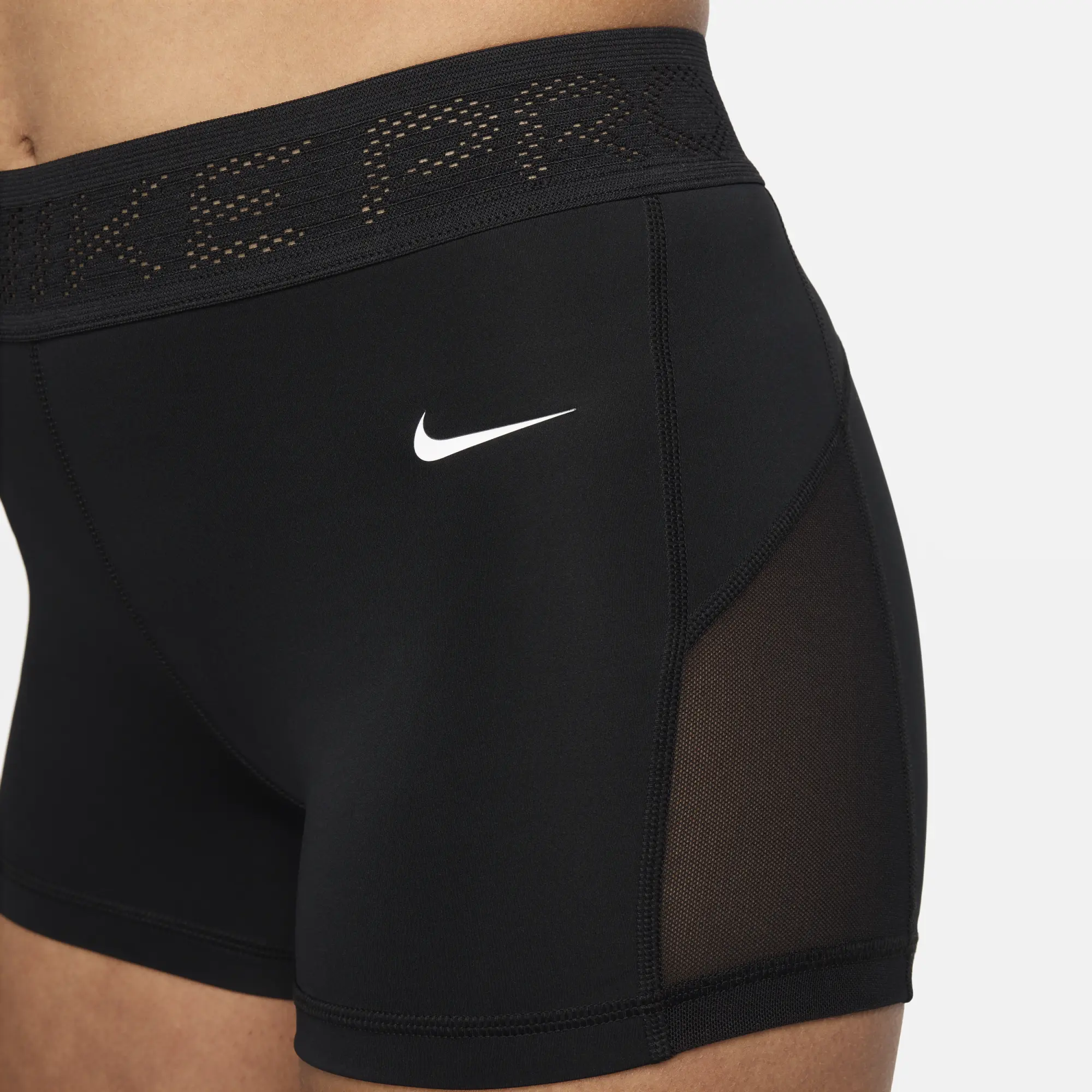 Nike Training Pro 3 Mesh Shorts Black Womens FN3336 010 FOOTY.COM