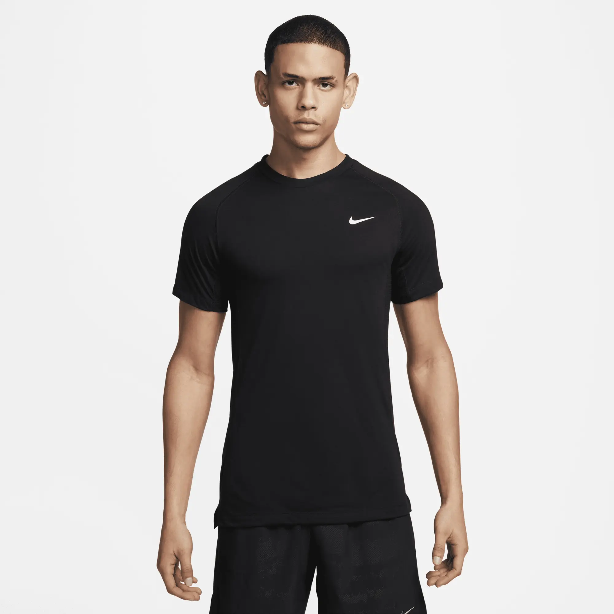 T-Shirt Nike Flex Rep Men's Dri-Fit Short-Sleeve Fitness Top Black/ White L
