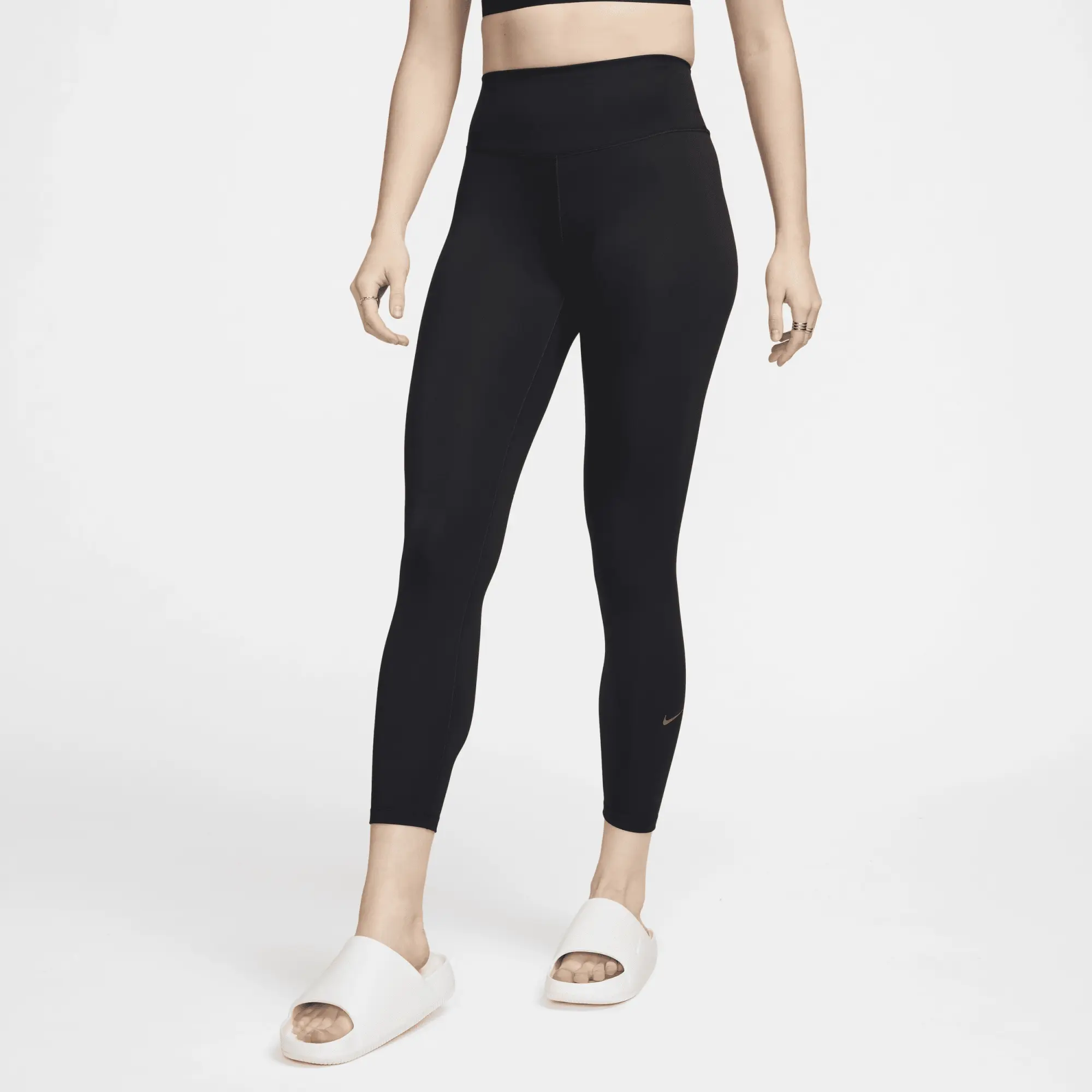 Nike One Training Dri-Fit High Rise 7/8 Leggings In Black