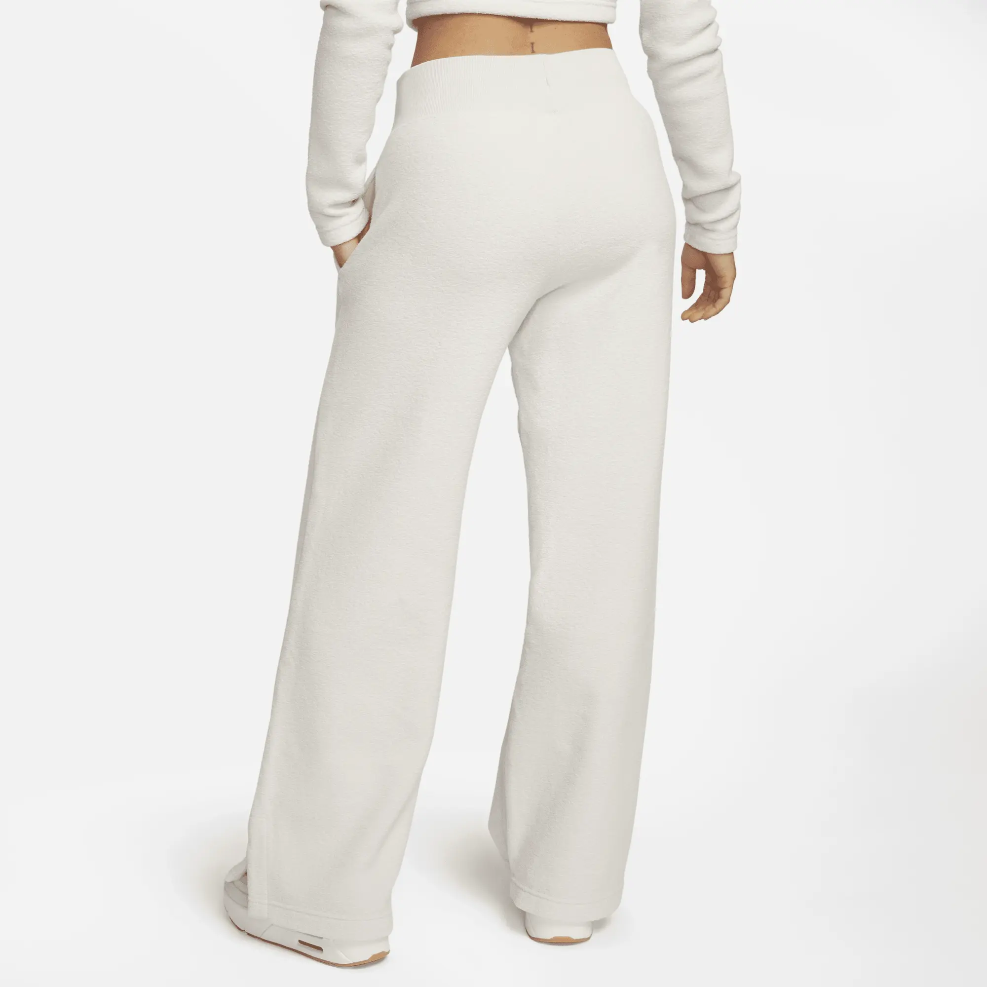 Nike Sportswear Phoenix Plush Women's High-Waisted Wide-Leg Cosy Fleece Trousers - Brown - Fleece