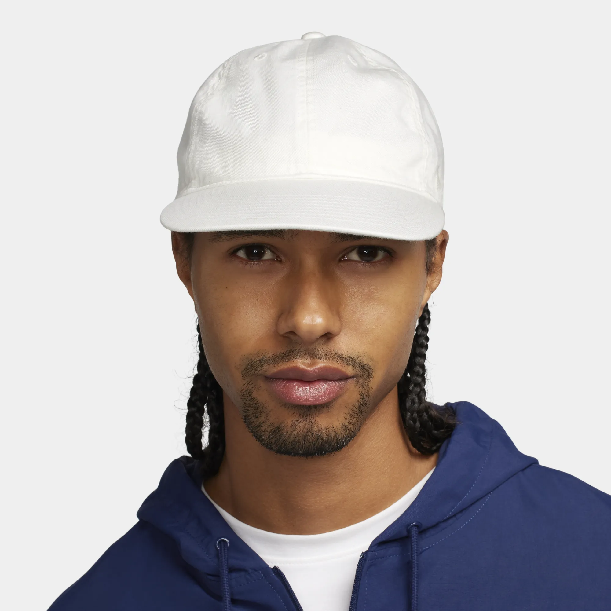 Nike Club Unstructured Flat-Bill Cap - White - Organic Cotton/ Organic Cotton