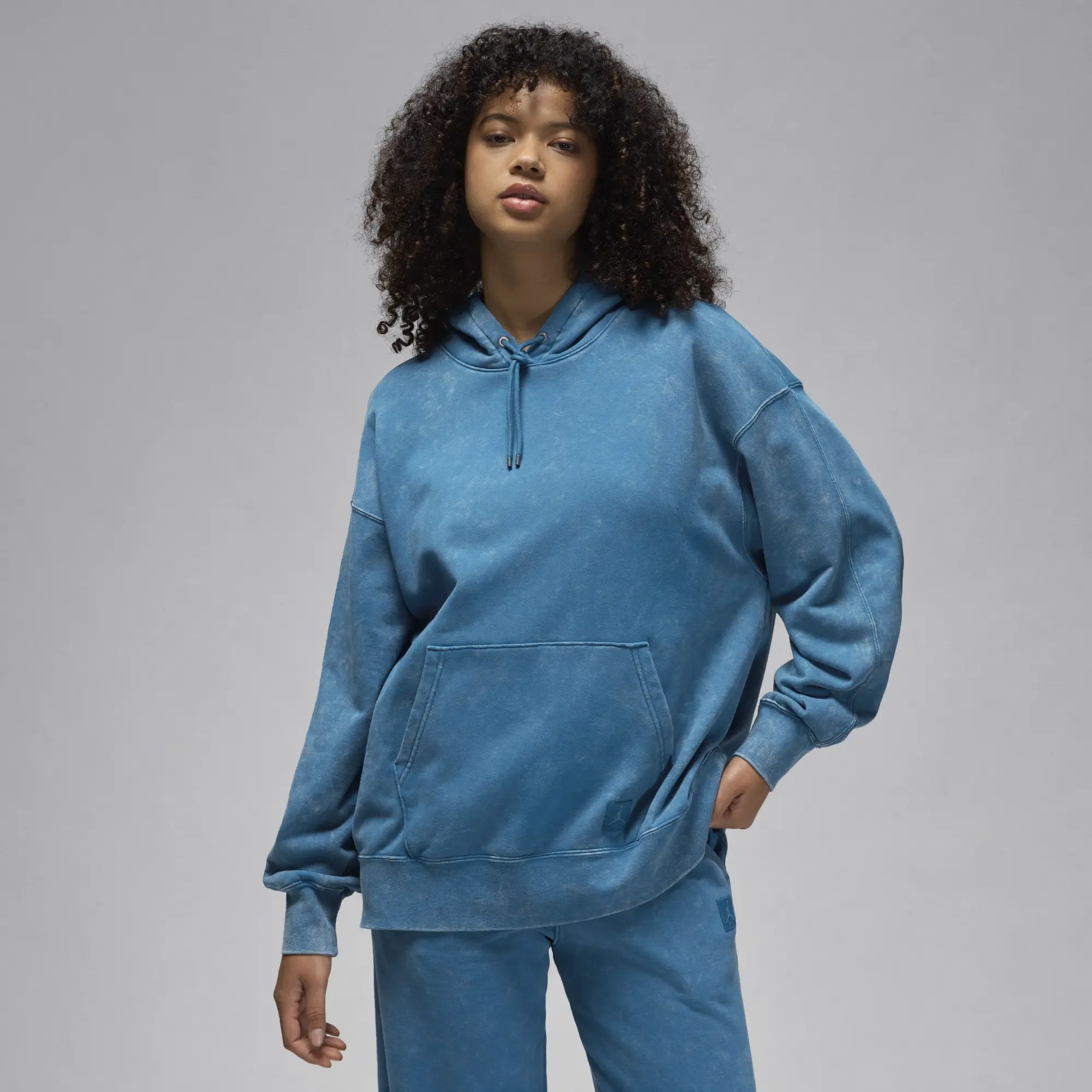 Nike Jordan Jordan Womens Flight Washed Fleece Hoodie - Blue - Size XS - Blue