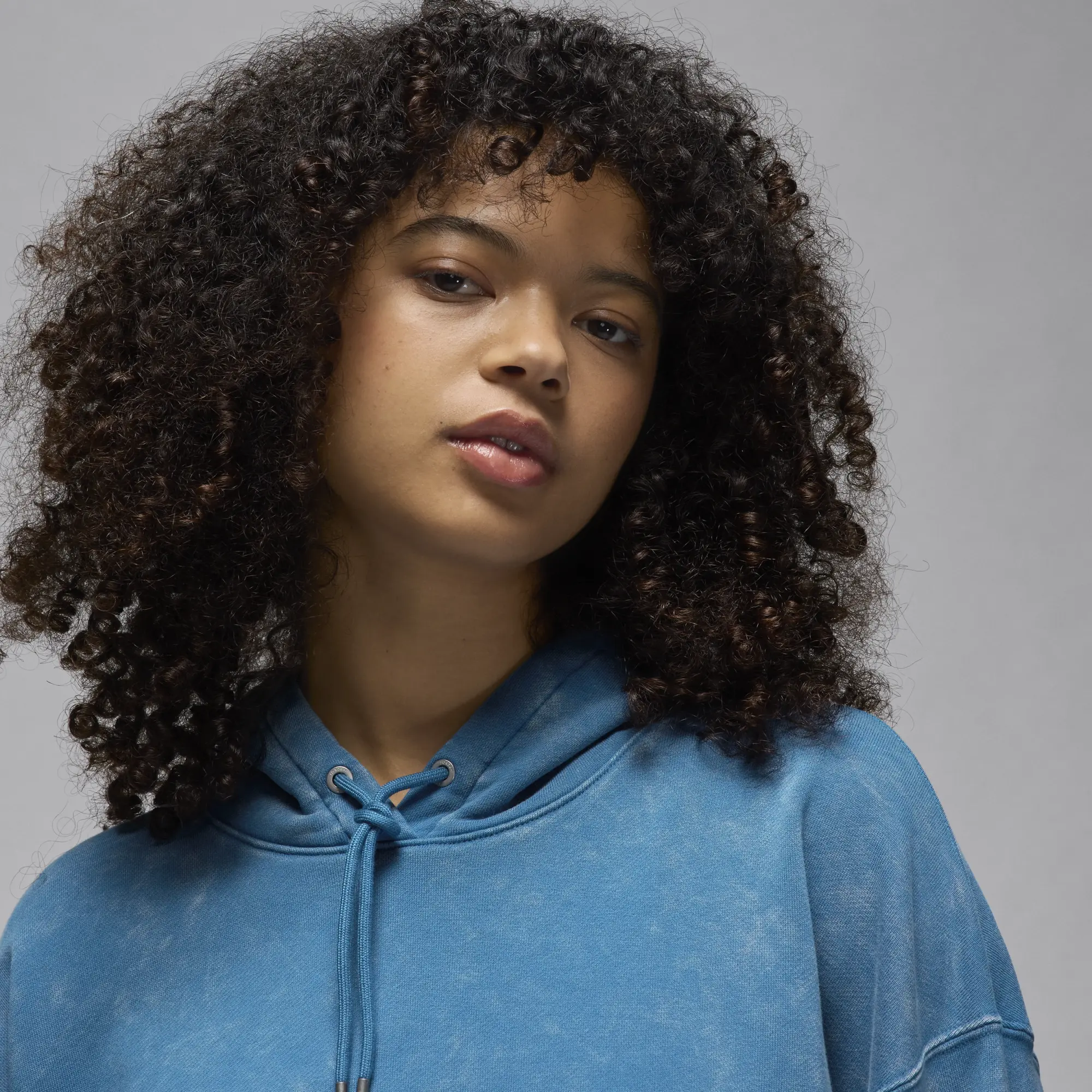 Nike Jordan Jordan Womens Flight Washed Fleece Hoodie - Blue - Size XS - Blue