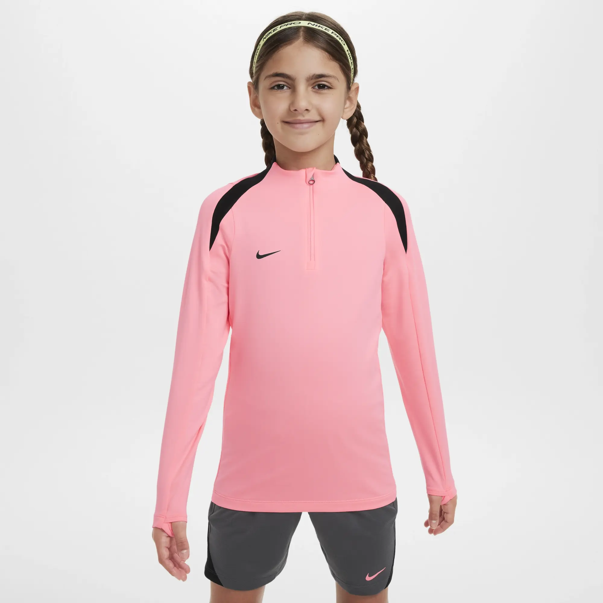 Nike Dri FIT Strike 24 Drill Top Big Kids Soccer Long Sleeve (Stock)