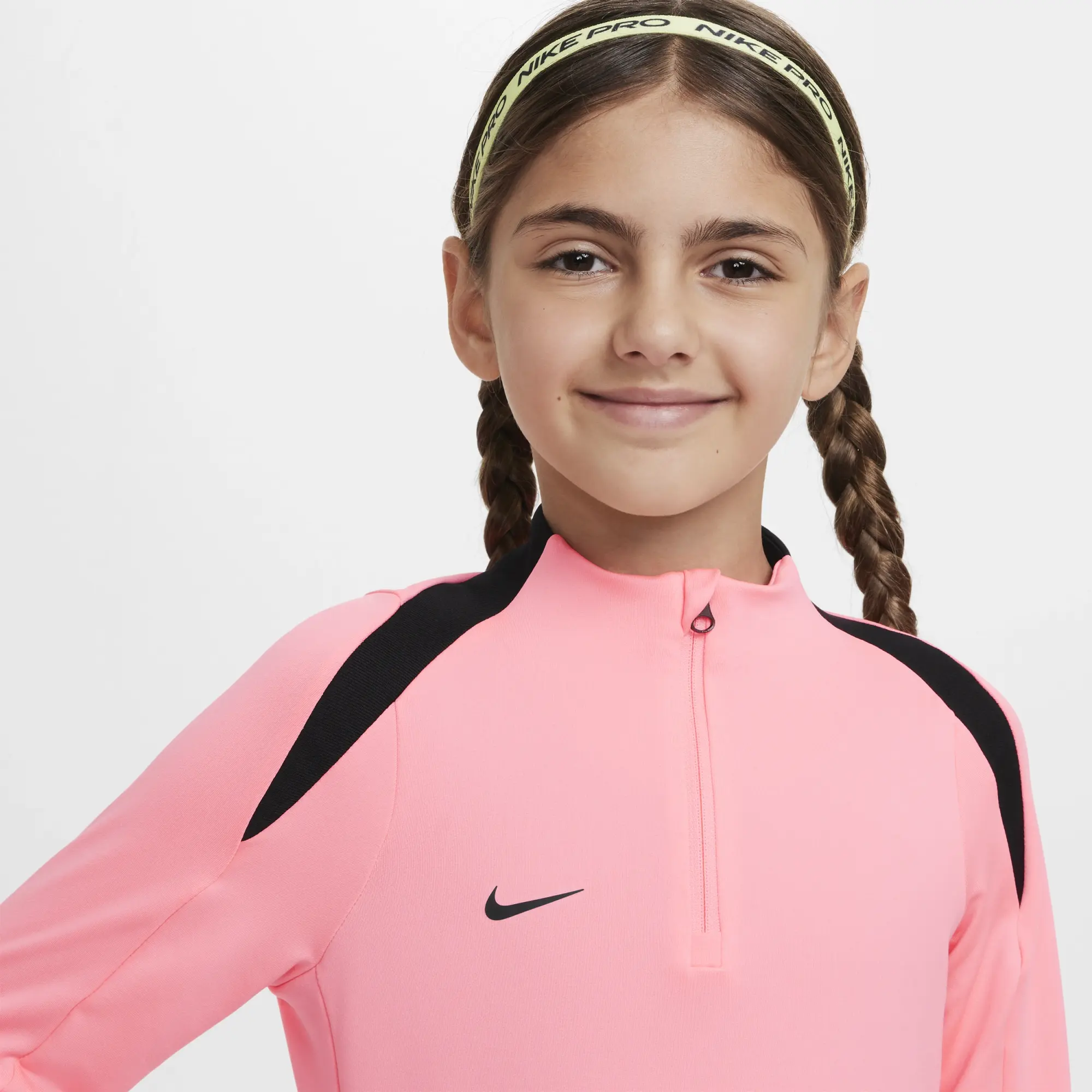Nike Dri FIT Strike 24 Drill Top Big Kids Soccer Long Sleeve (Stock)