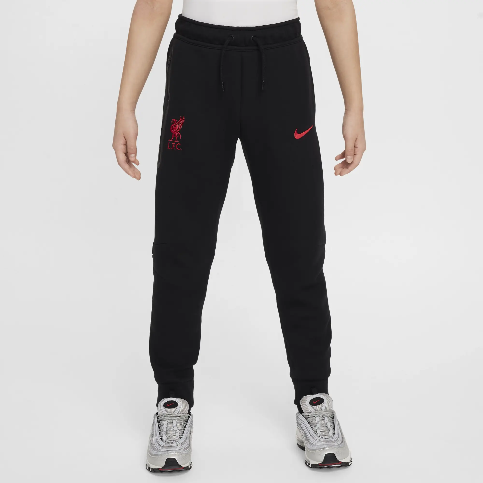 Nike Liverpool Sweatpants Nsw Tech Fleece - Black/Gym Red Kids - ['Black']