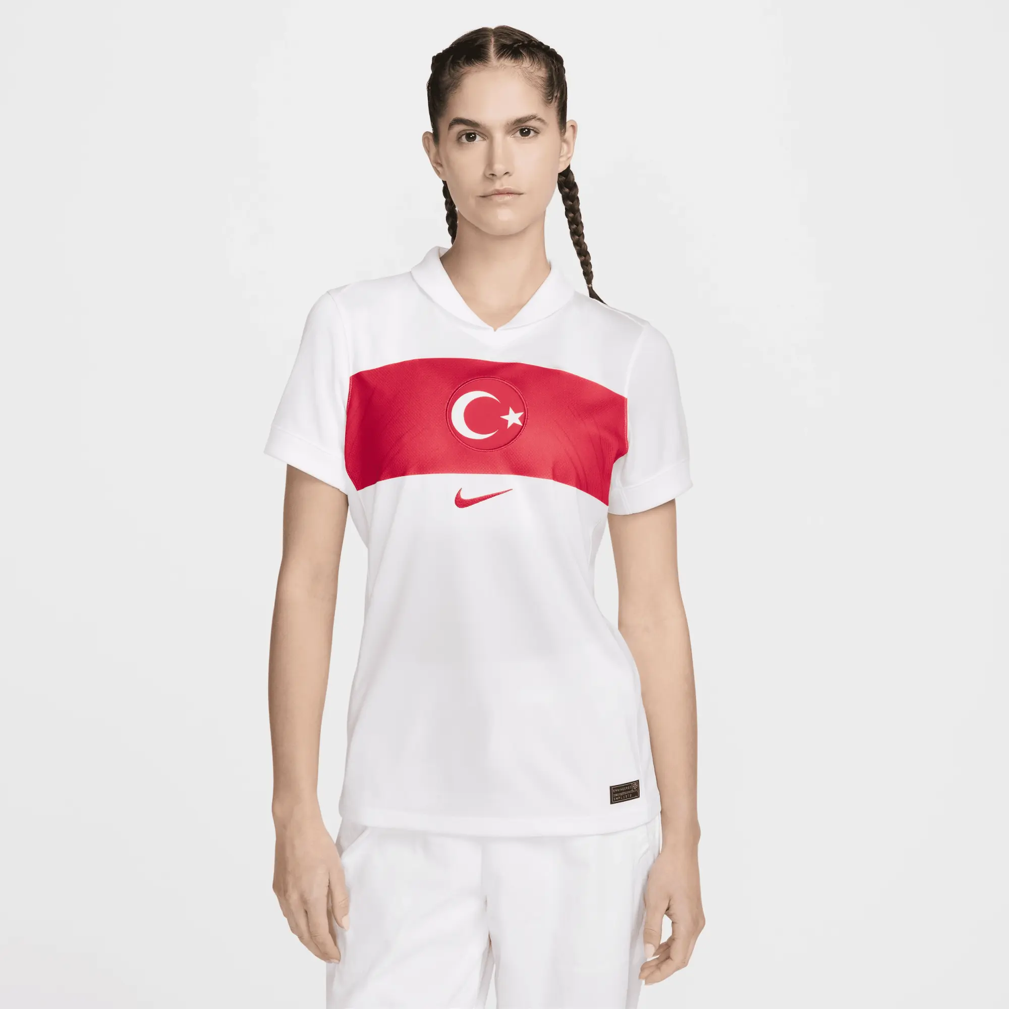 Türkiye 2024/25 Stadium Home Women's Nike Dri-FIT Football Replica Shirt - White - Polyester