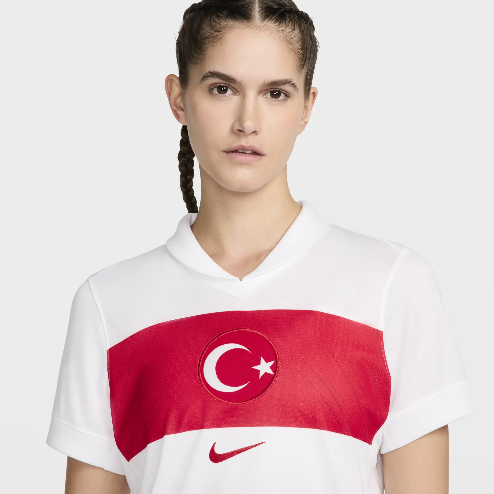 Türkiye 2024/25 Stadium Home Women's Nike Dri-FIT Football Replica Shirt - White - Polyester