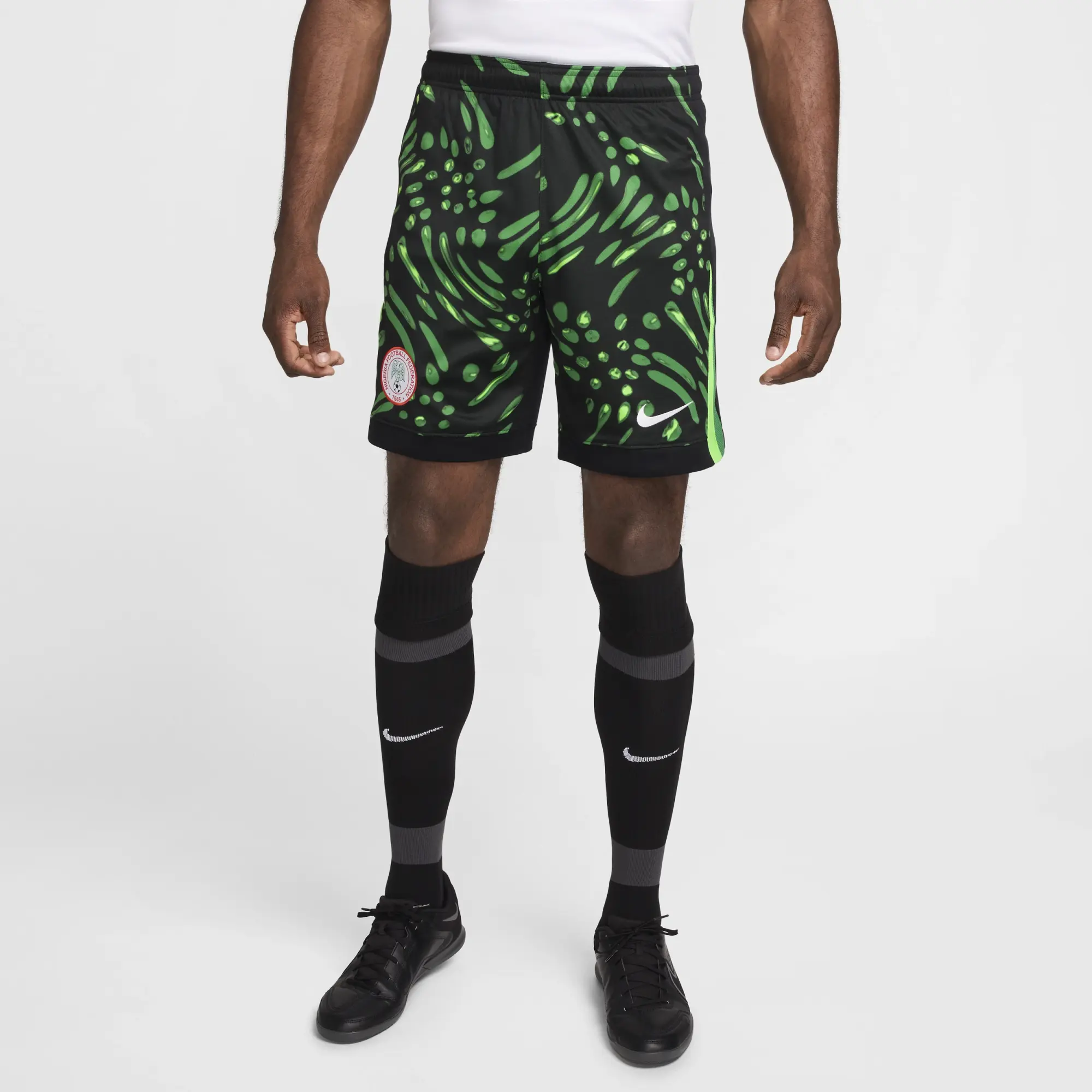 Nigeria 2024 Stadium Away Men's Nike Dri-FIT Football Replica Shorts - Black - Polyester