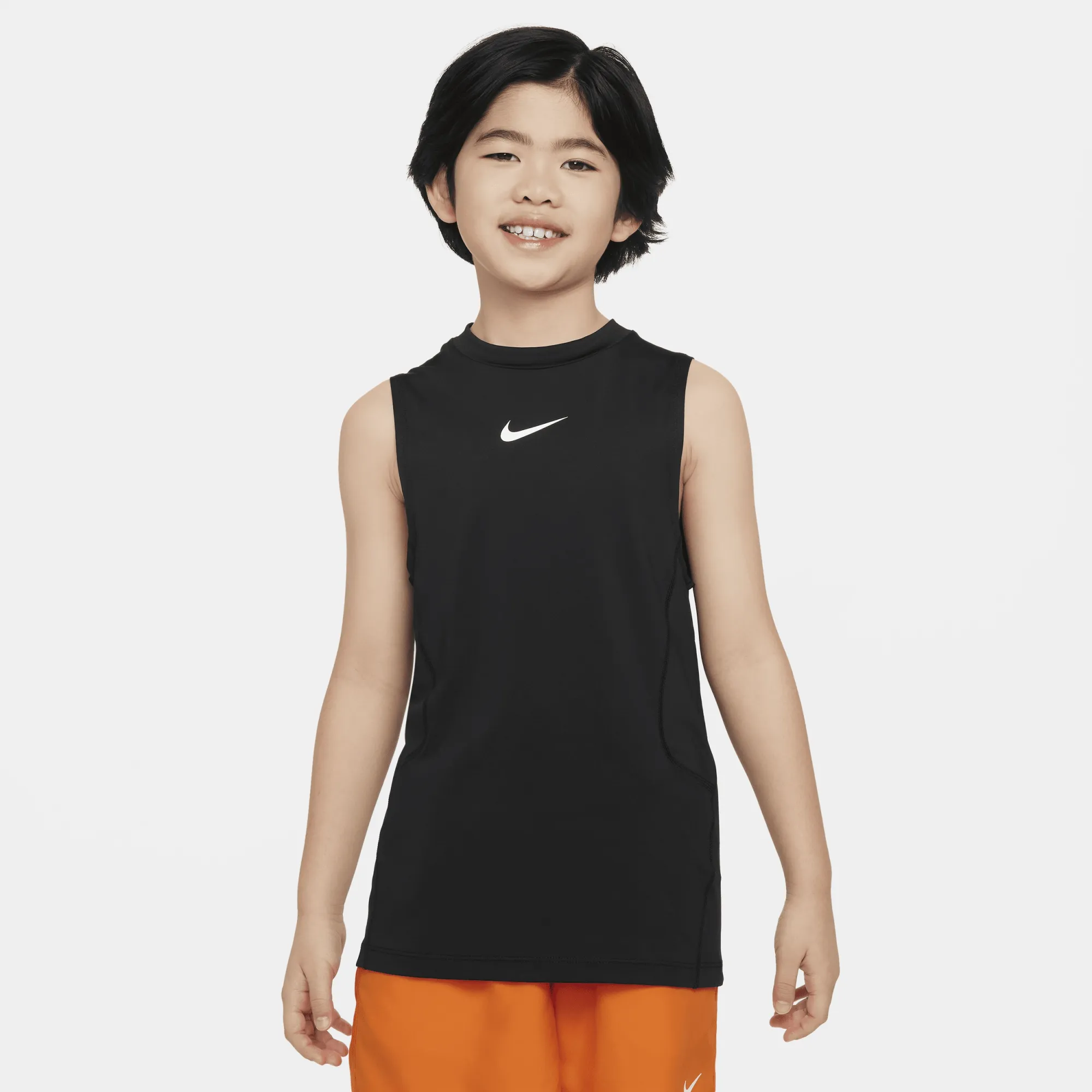 Nike Pro Older Kids' (Boys') Sleeveless Top - Black - Recycled Polyester Minimum