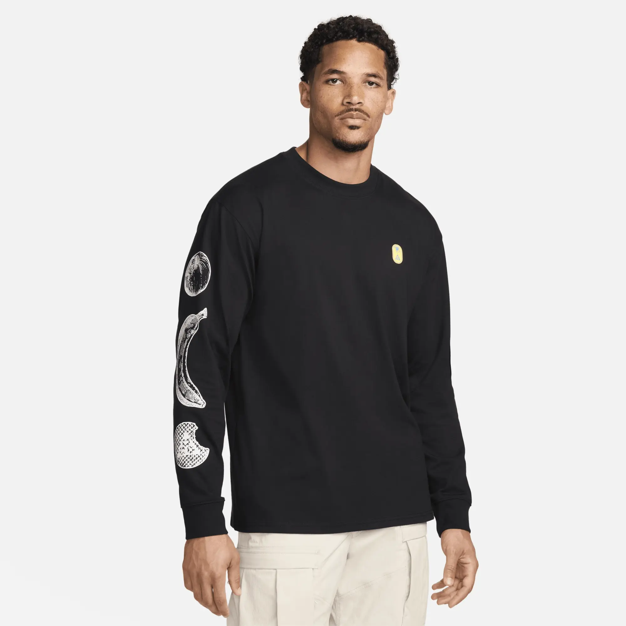 Nike ACG 'Hike Snacks' Men's Dri-FIT Long-Sleeve T-Shirt - Black - Polyester/Cotton
