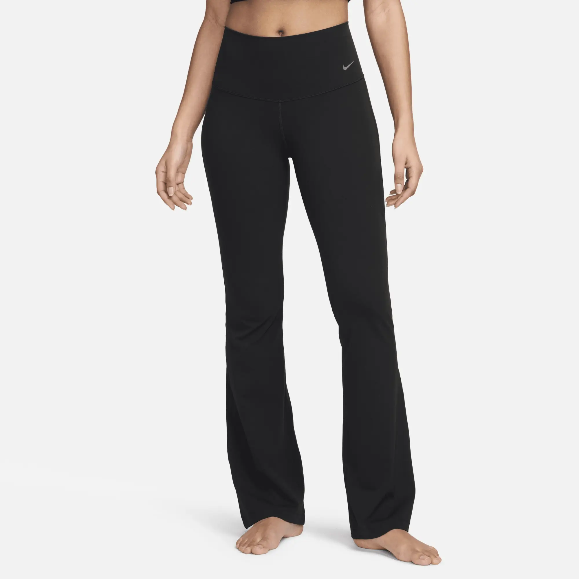 Nike Zenvy Women's High-Waisted Flared Leggings - Black - Nylon/Elastane
