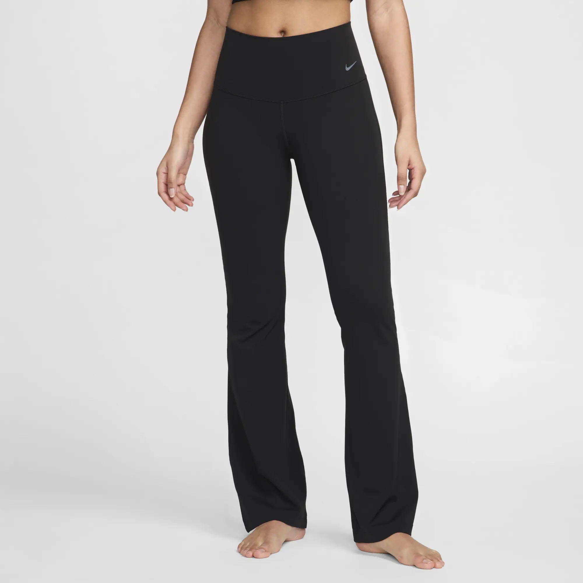 Nike Zenvy Women's High-Waisted Flared Leggings - Black - Nylon/Elastane