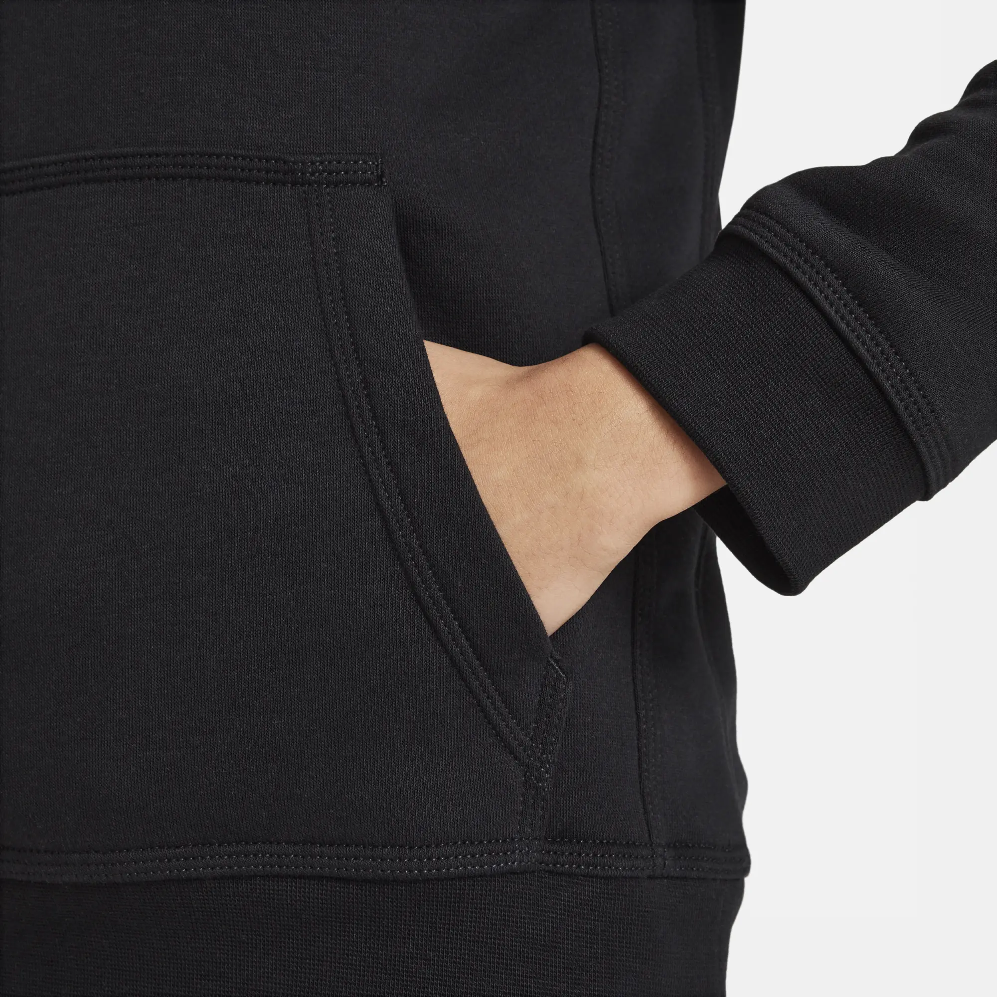 Nike Sportswear Older Kids' (Boys') Fleece Pullover Graphic Hoodie - Black - Cotton/Polyester