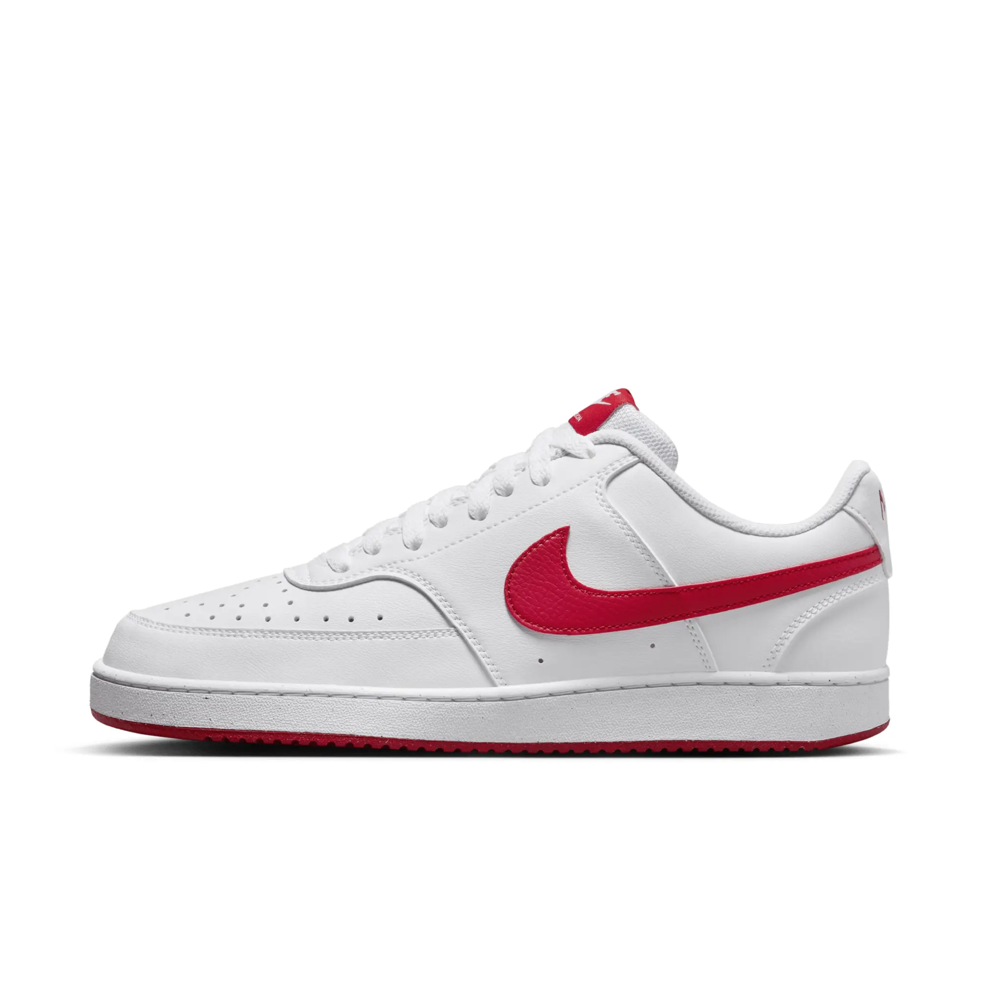 Nike court vision trainers in white & red