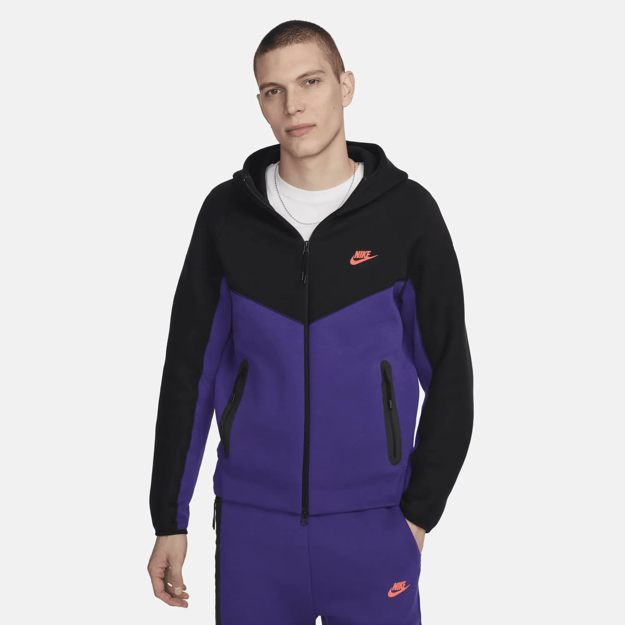 Nike tech fleece hoodie purple online