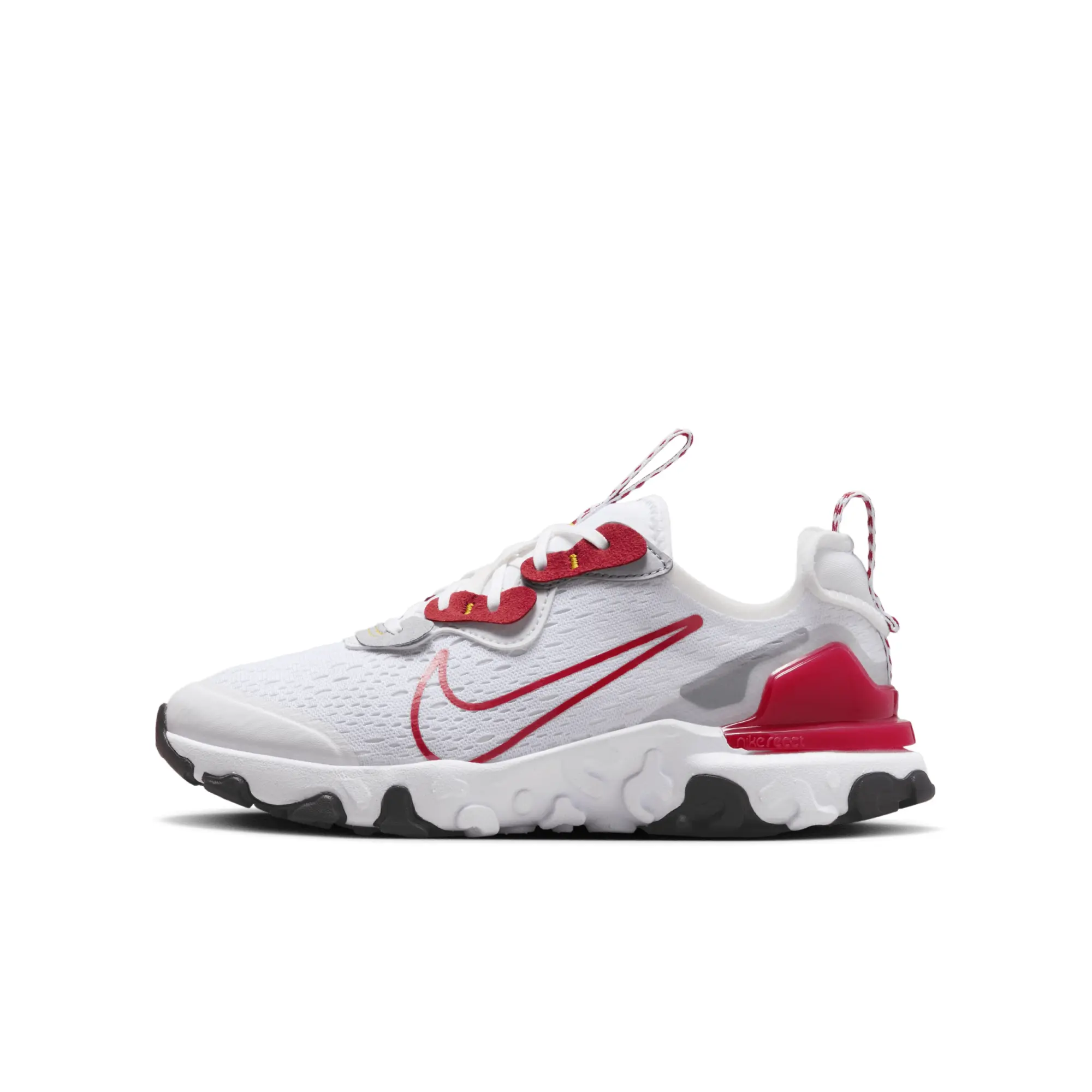 Nike white & red react vision Boys Youth trainers