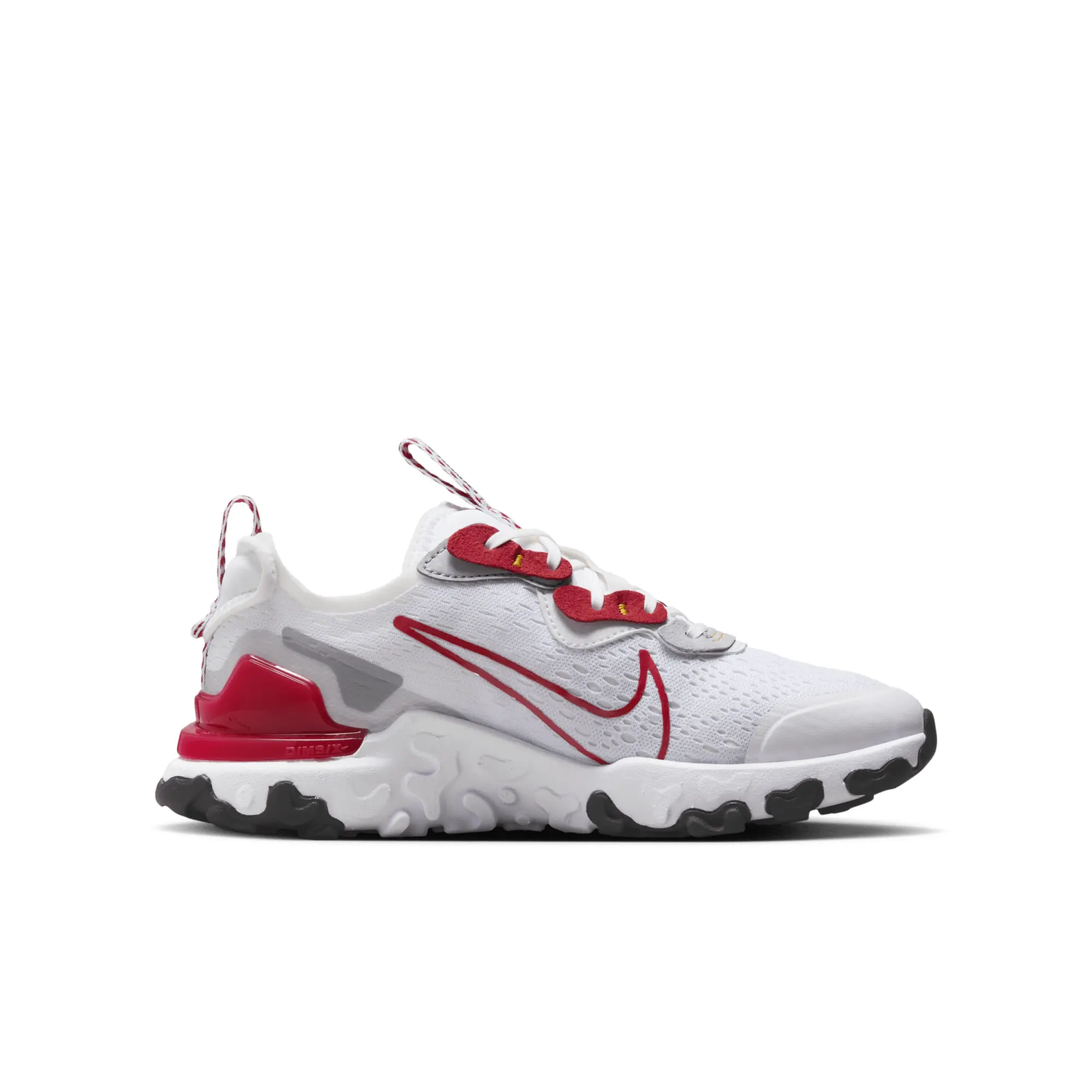 Nike white & red react vision Boys Youth trainers