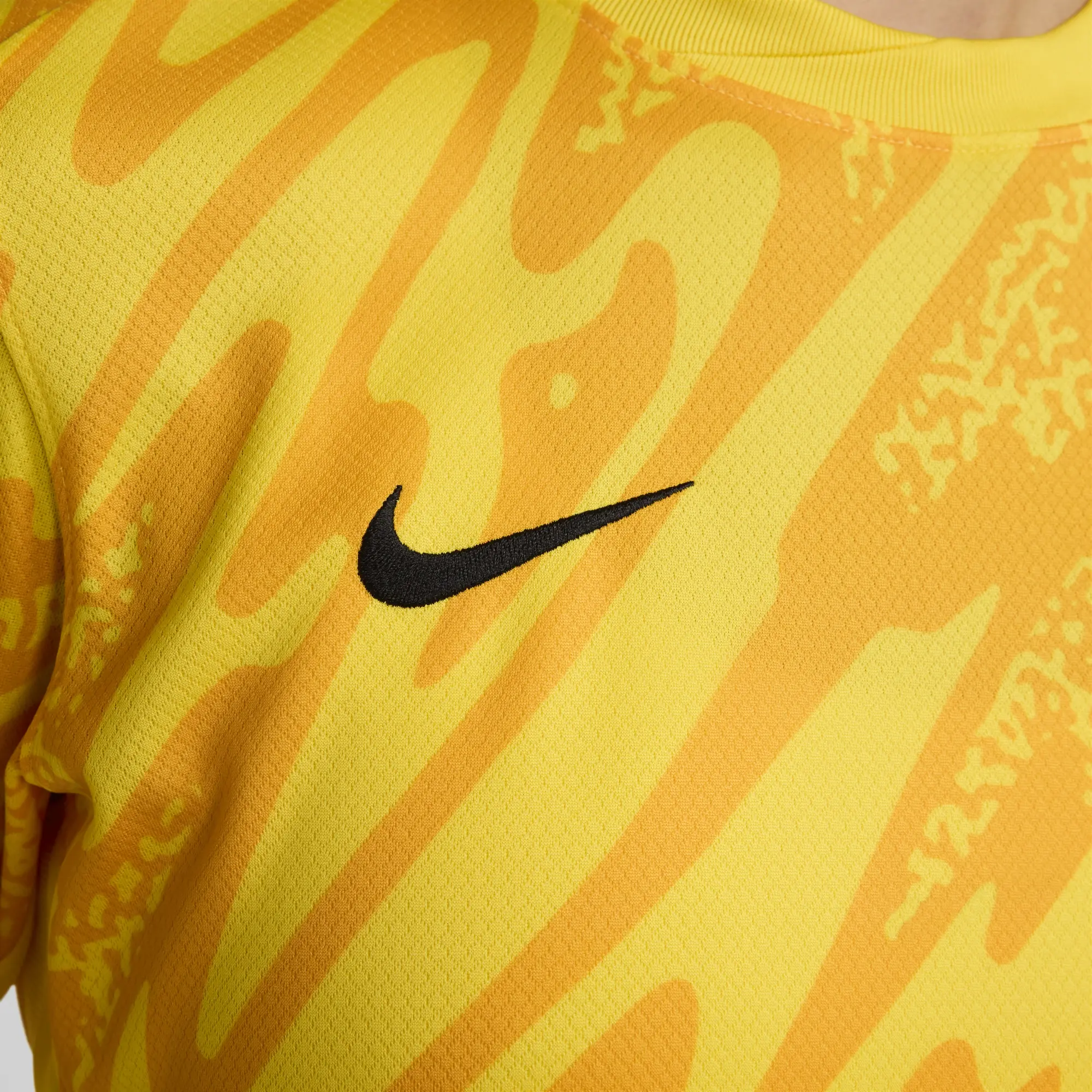 FFF 2024 Stadium Goalkeeper Women's Nike Dri-FIT Football Replica Shirt - Yellow - Recycled Polyester/ Recycled Polyester