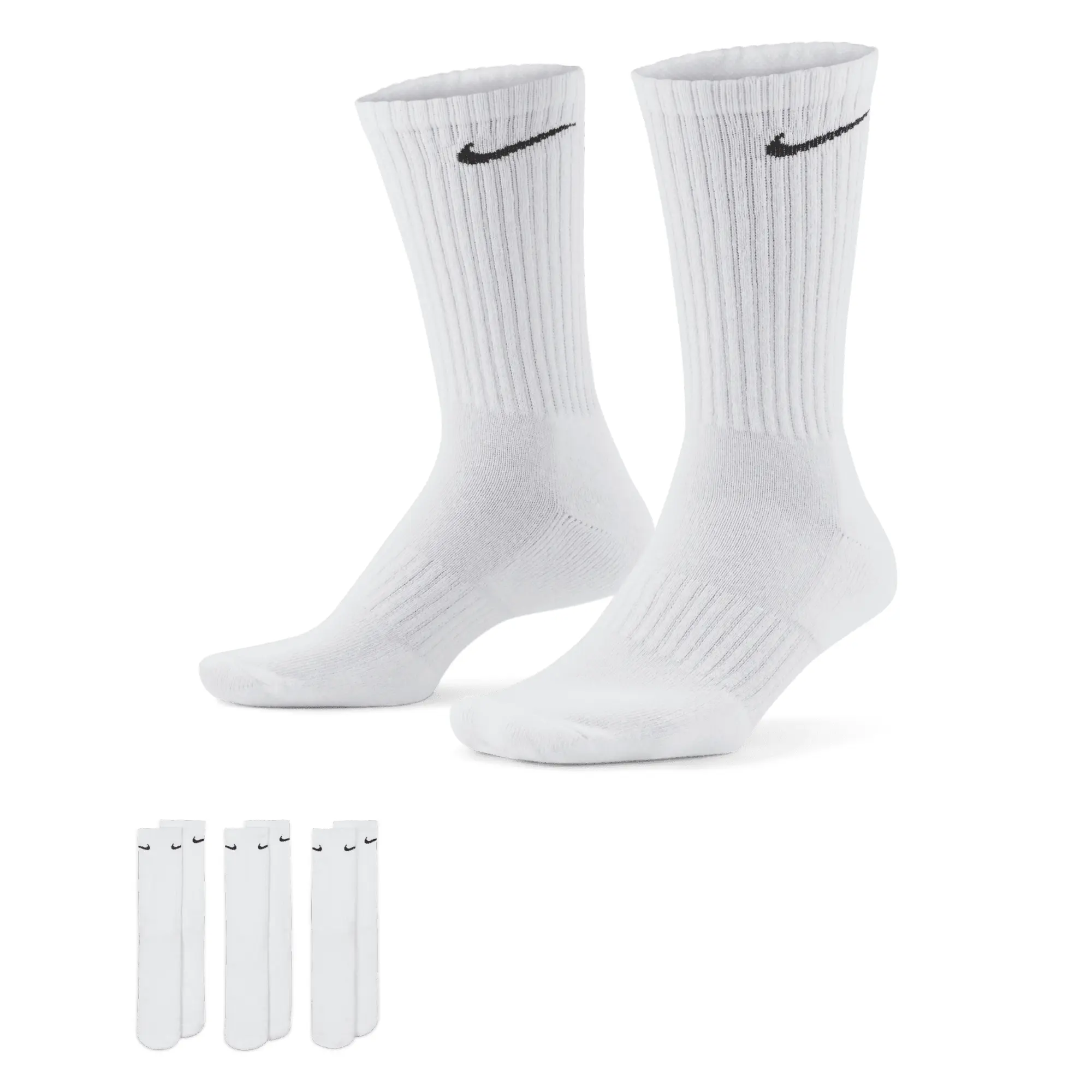 Nike white & black crew socks 3 pack