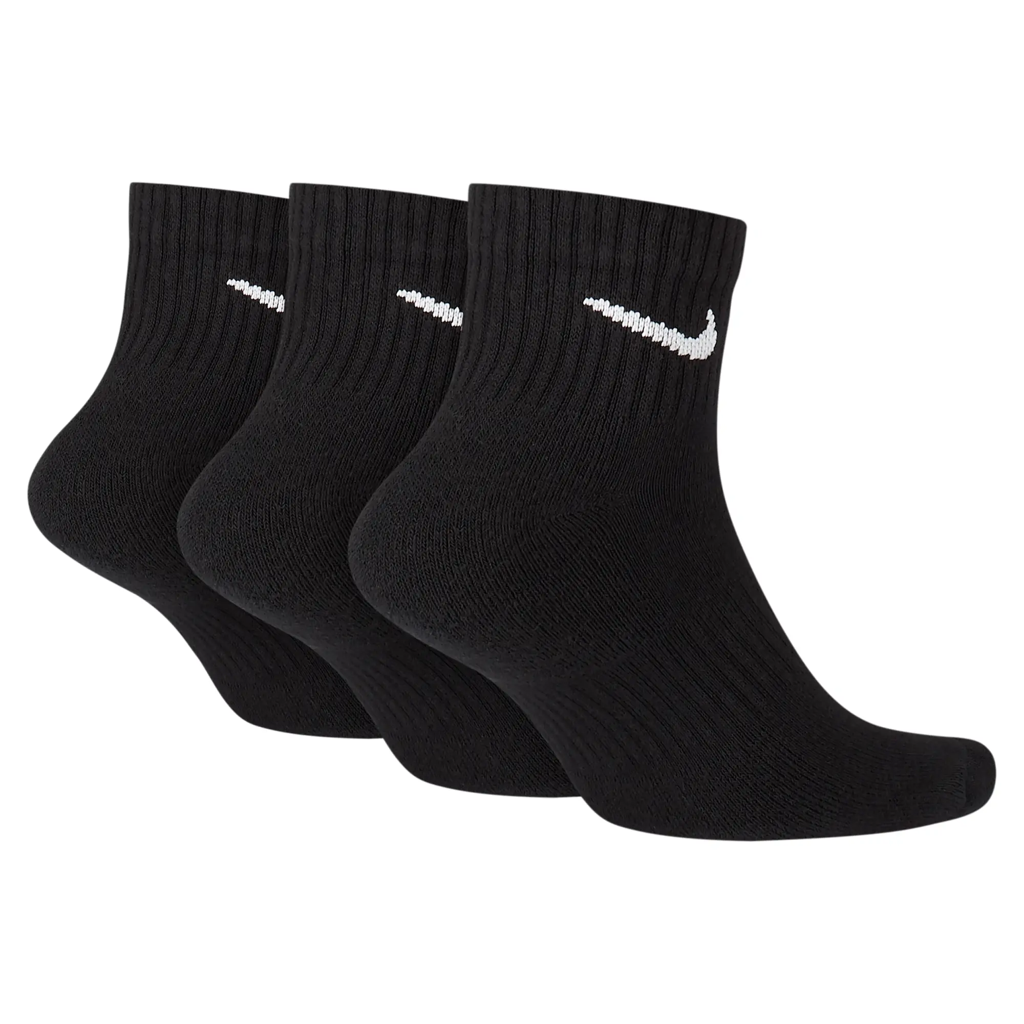 Nike Everyday 3-Pack Dri-Fit Cushion Ankle Socks in Black/White