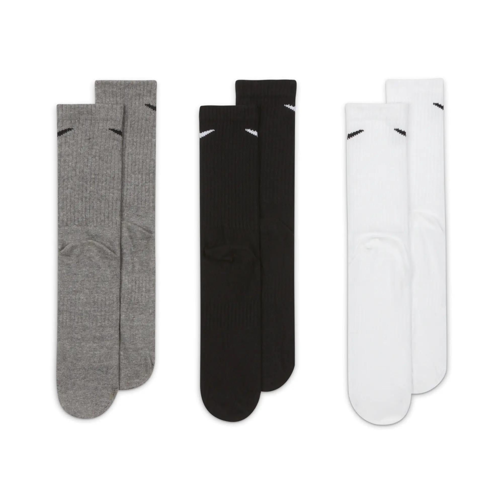 Nike Everyday Lightweight Sock 3pk - White/Grey/Black