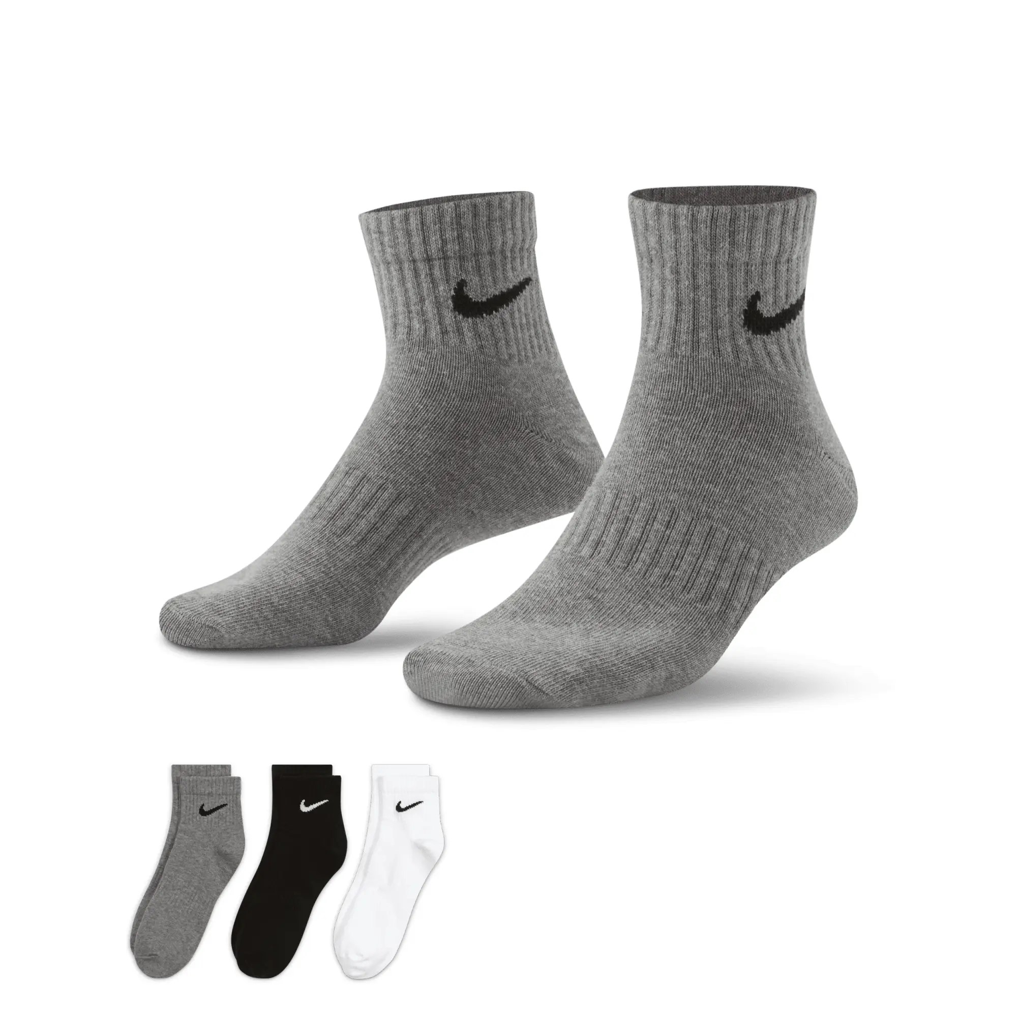 Nike Training 3 Pack Unisex Ankle Socks In Multi