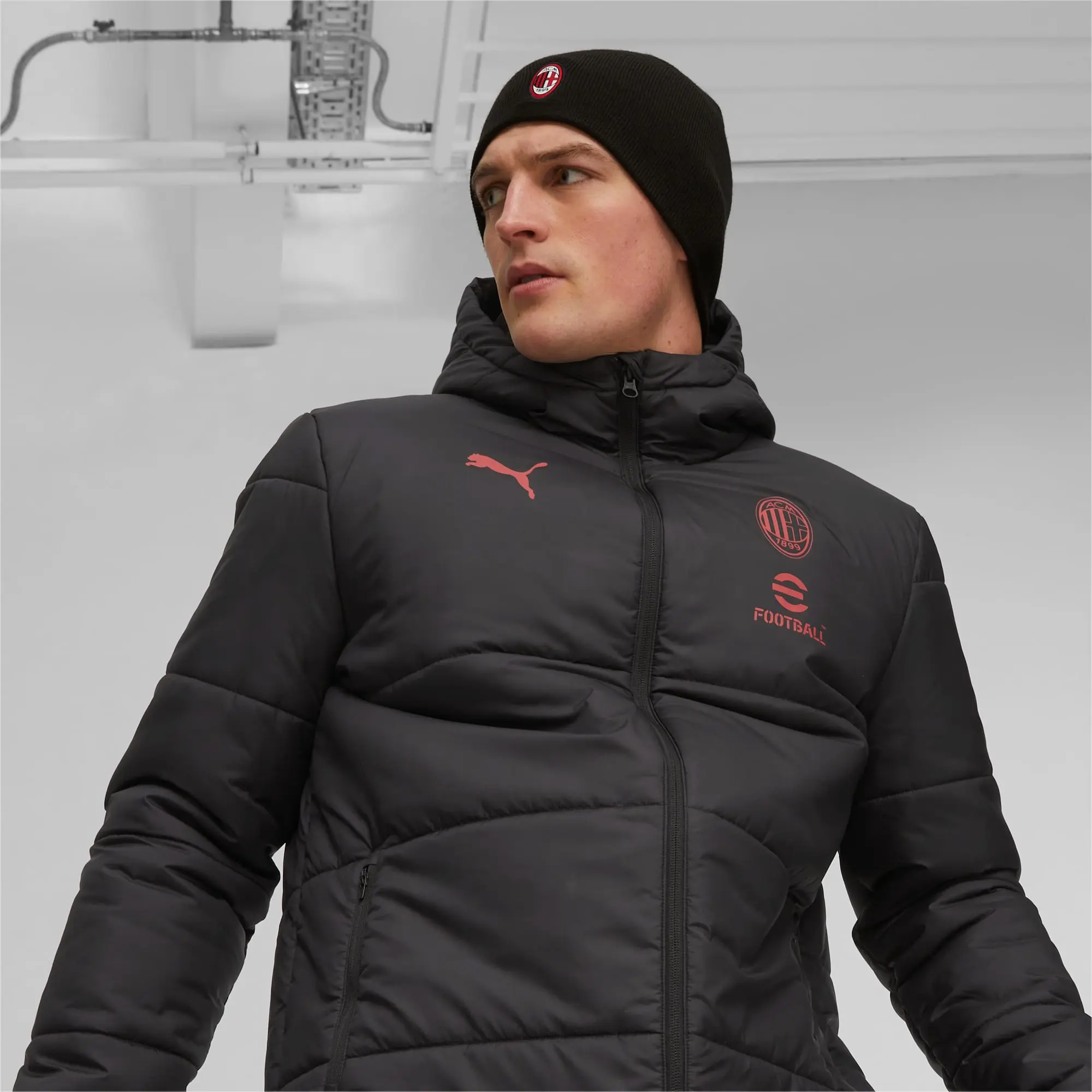 PUMA AC Milan Fan Beanie Hat, Black