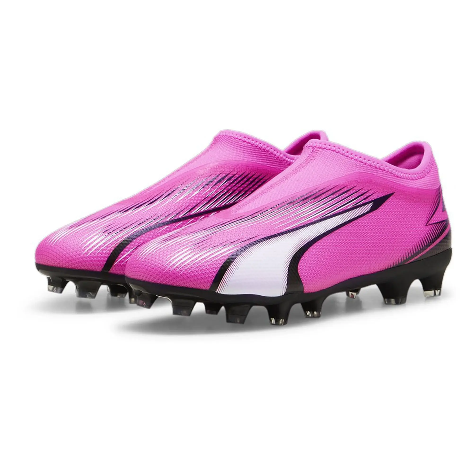 Puma Ultra Match Laceless Junior Firm Ground Football Boots - Pink