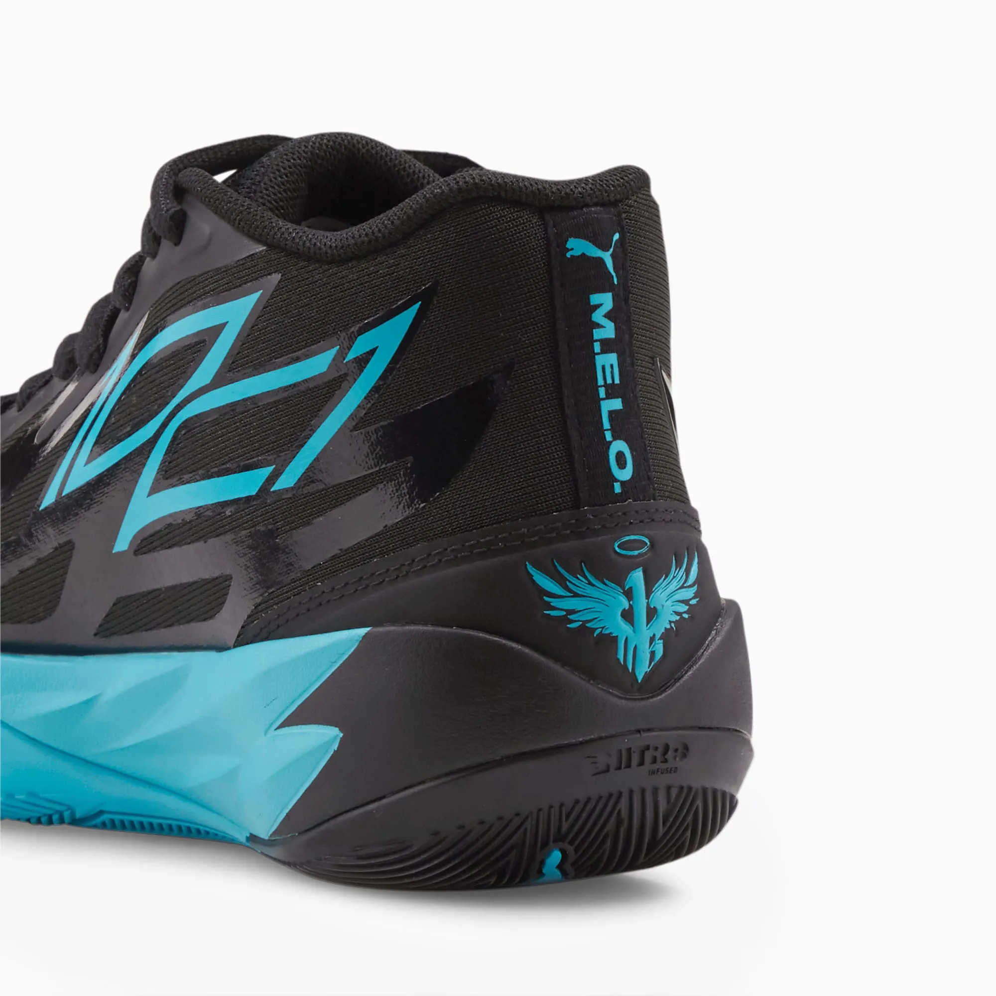 PUMA MB.02 Basketball Shoes Youth, Black/Blue Atoll | 377656_01 | FOOTY.COM