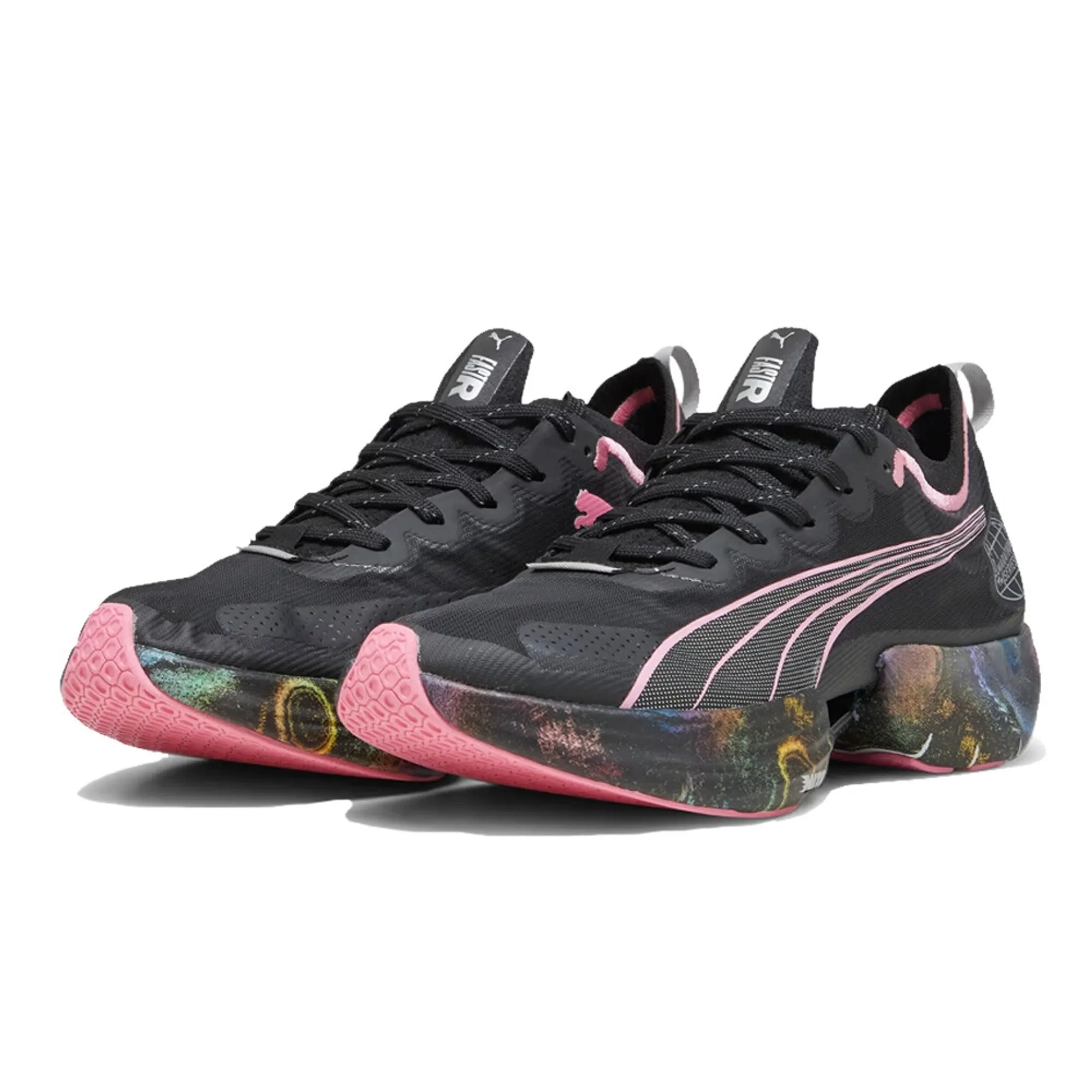 PUMA Fast-R Nitro Elite 'marathon Series' Women's Running Shoes, Black/Strawberry Burst/Yellow Blaze