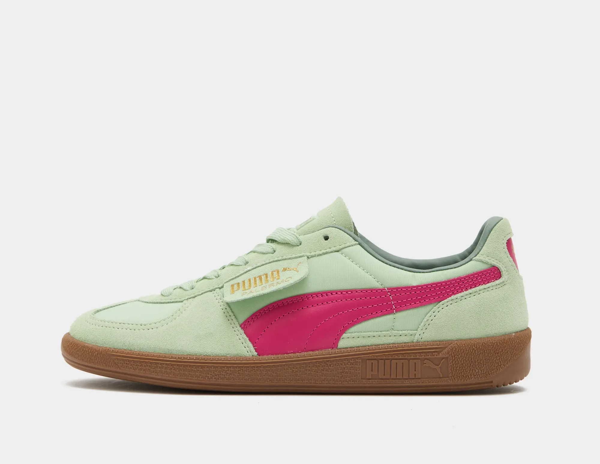 Pink and green pumas best sale