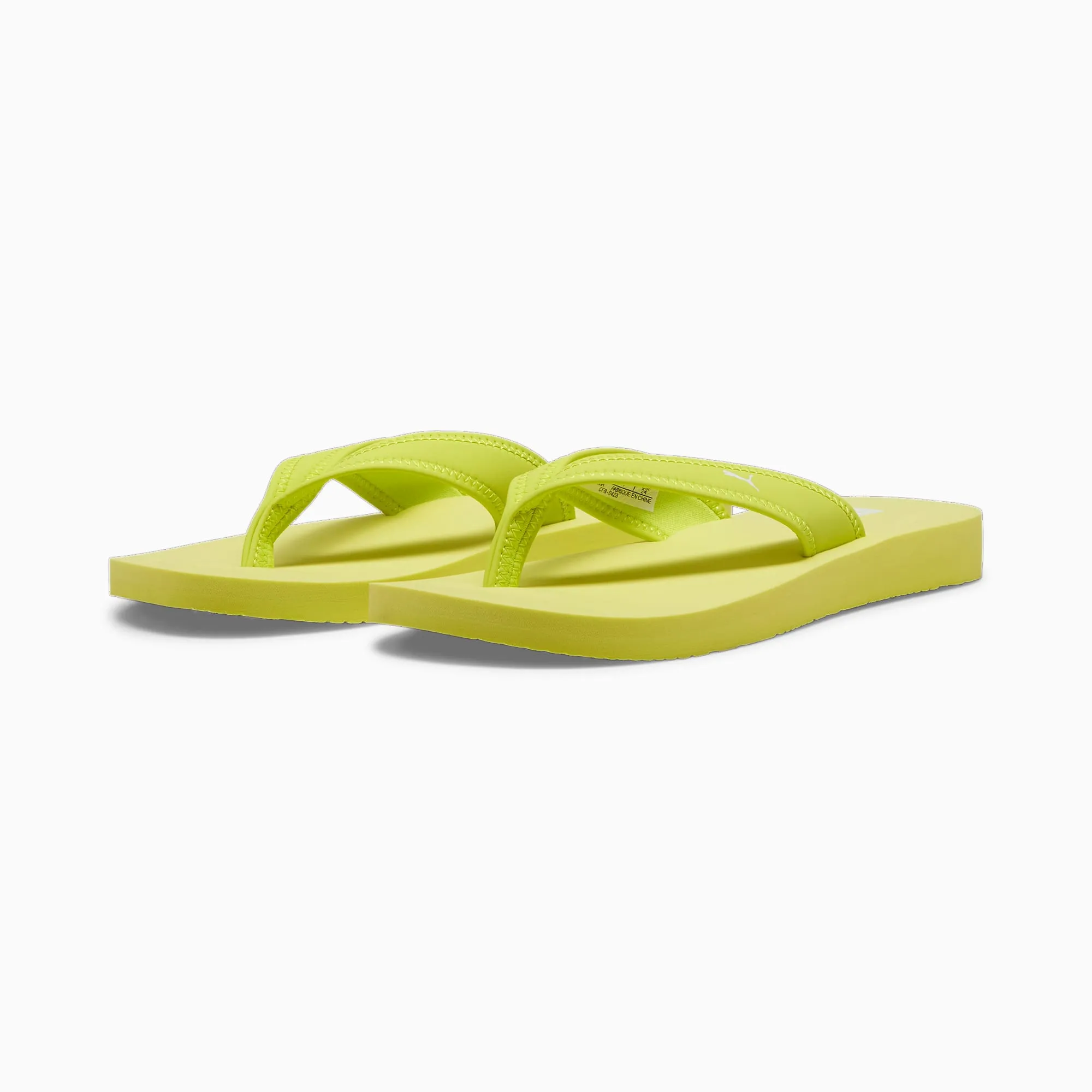 PUMA Sandy Flip-Flops Women, Lime Sheen/White | 389106_08 | FOOTY.COM