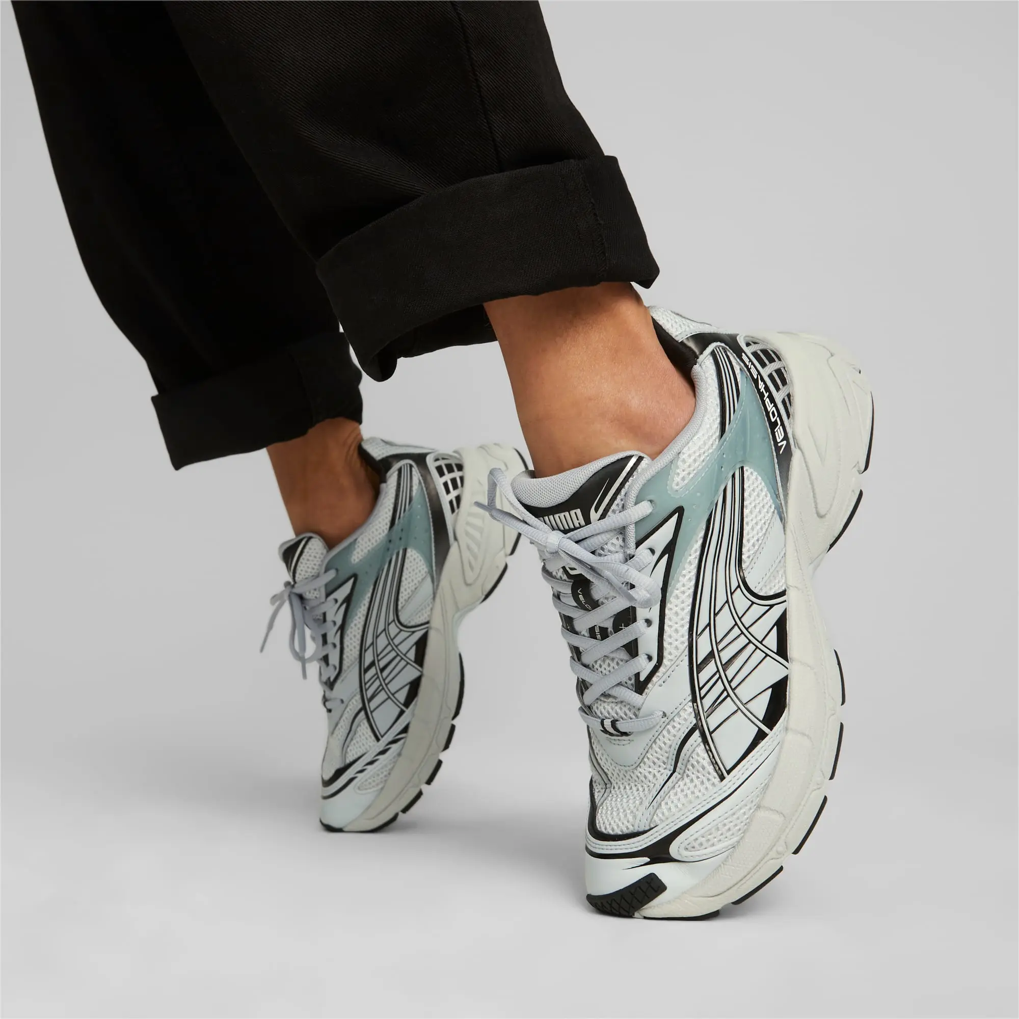 PUMA Velophasis Technisch Sneakers, Platinum Grey/Black