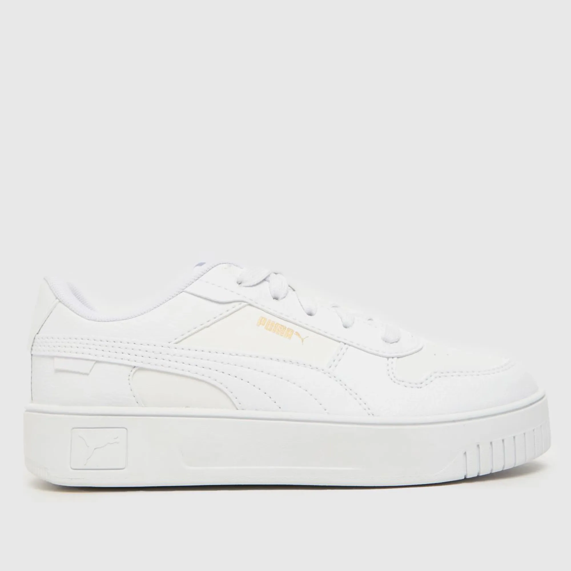PUMA white carina street Girls Junior trainers