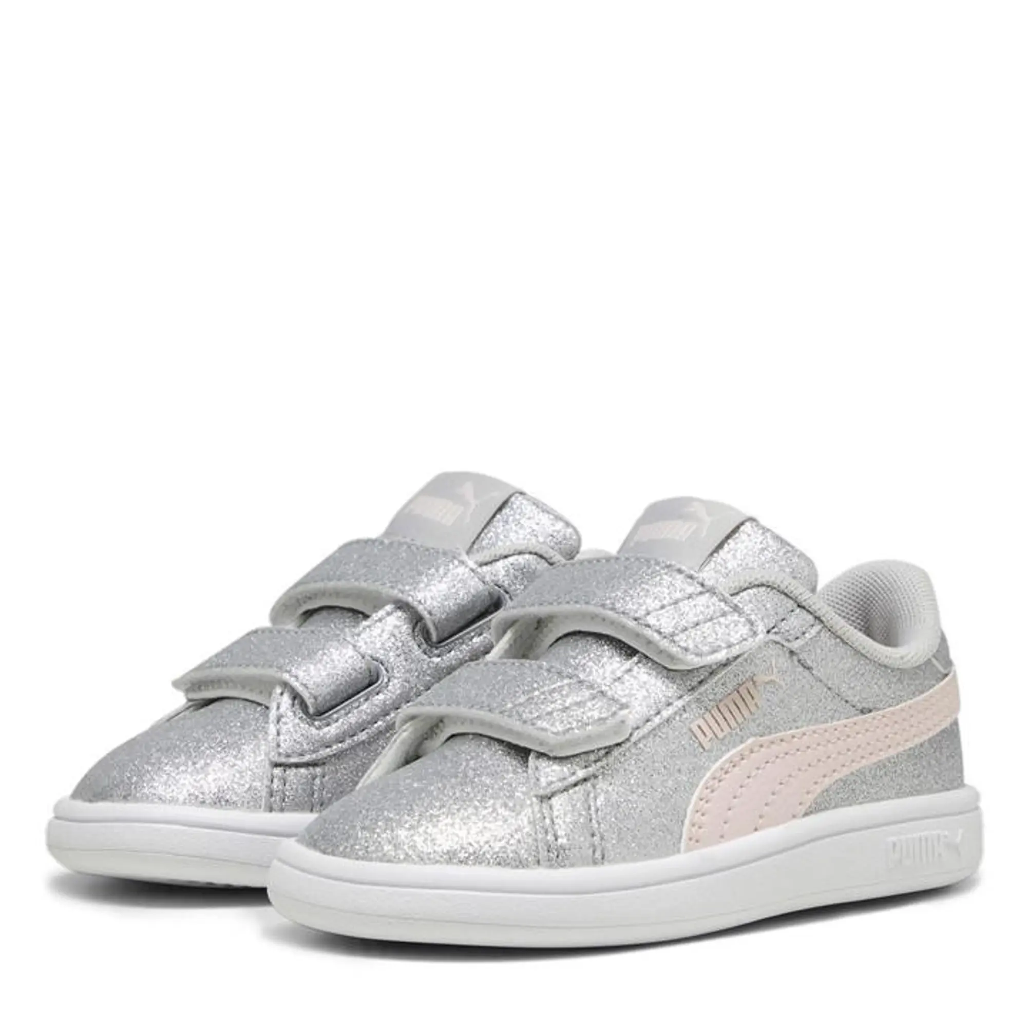 Puma Smash 3.0 Glitz Glam V Infant Girl Trainers - Grey